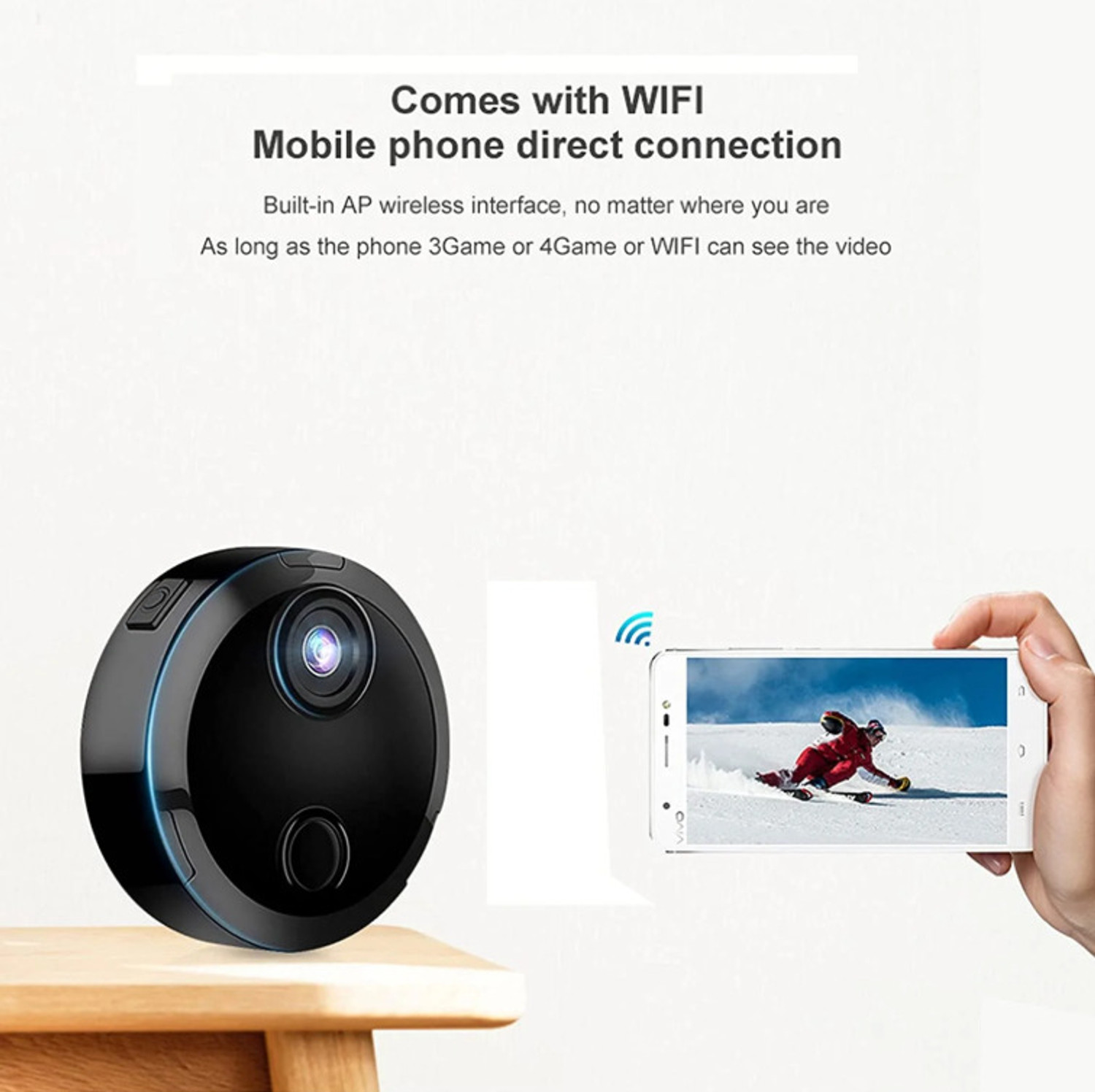 Image of Techdash 4K Ultra HD WiFi Hidden Mini Security Camera Night Vision Motion Alert Security Camera