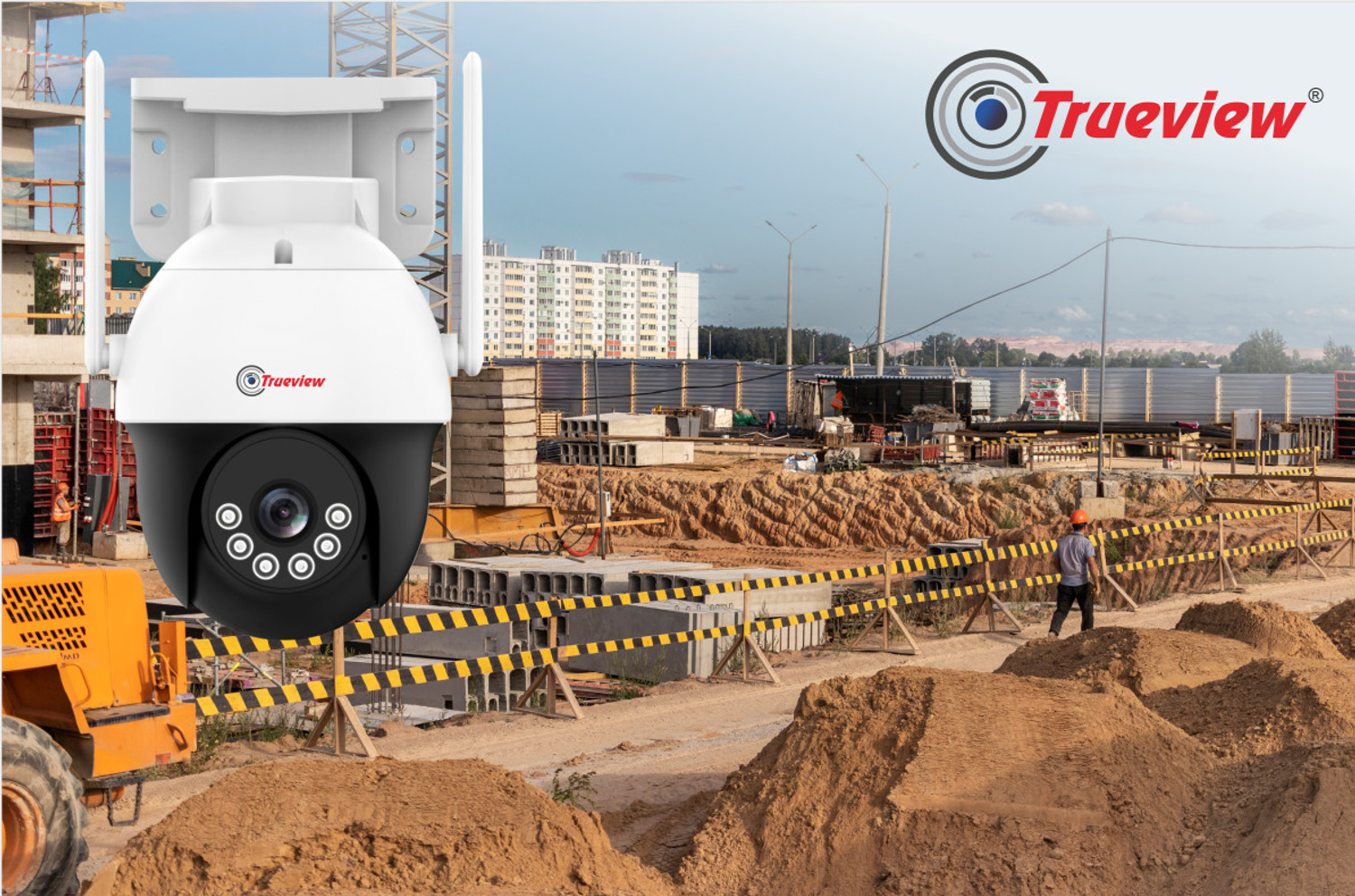 Image of Trueview T18120SF 3Mp HD 4G SIM Based Pan Tilt Outdoor Indoor Water Proof,2 Way Talk Security Camera