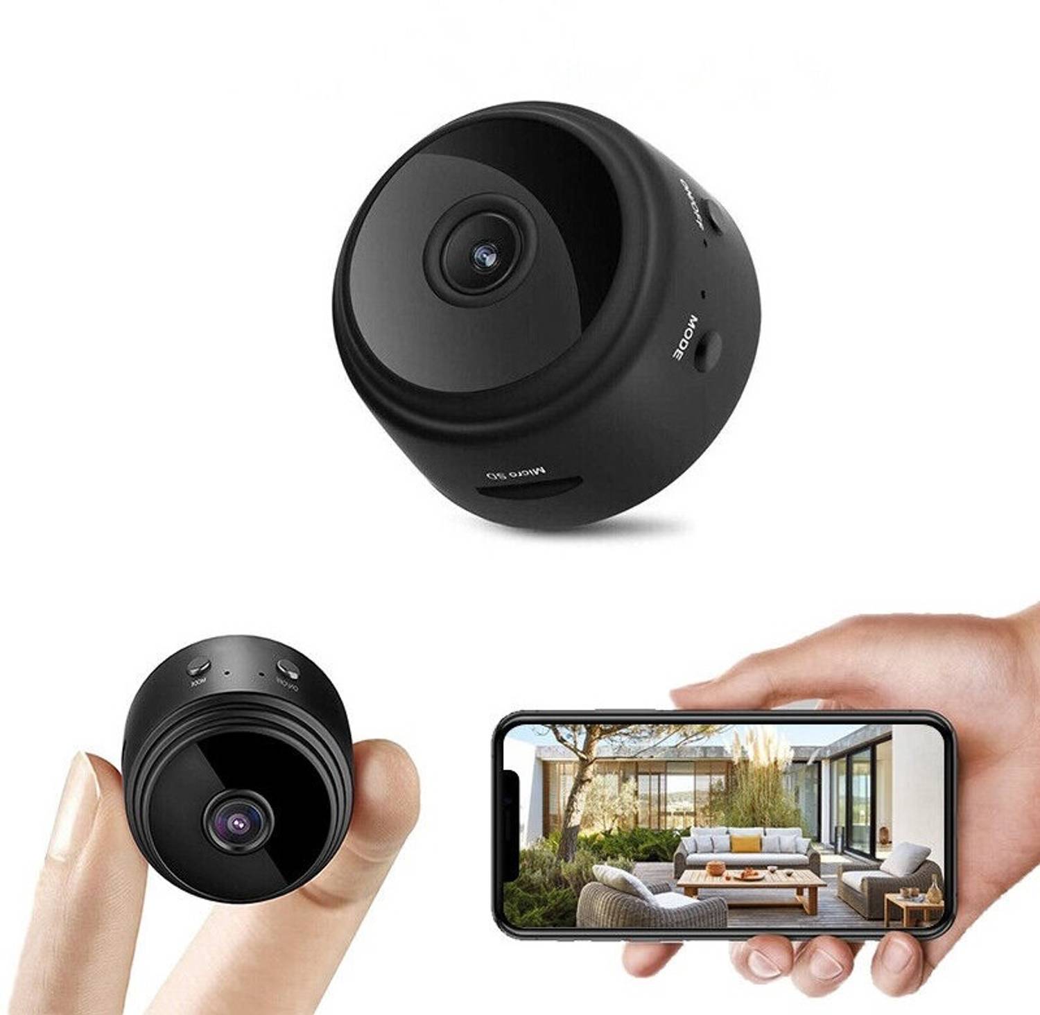 SROPX Wifi HD Spy IP Camera Hidden Wireless CCTV Security with Microphone Security Camera