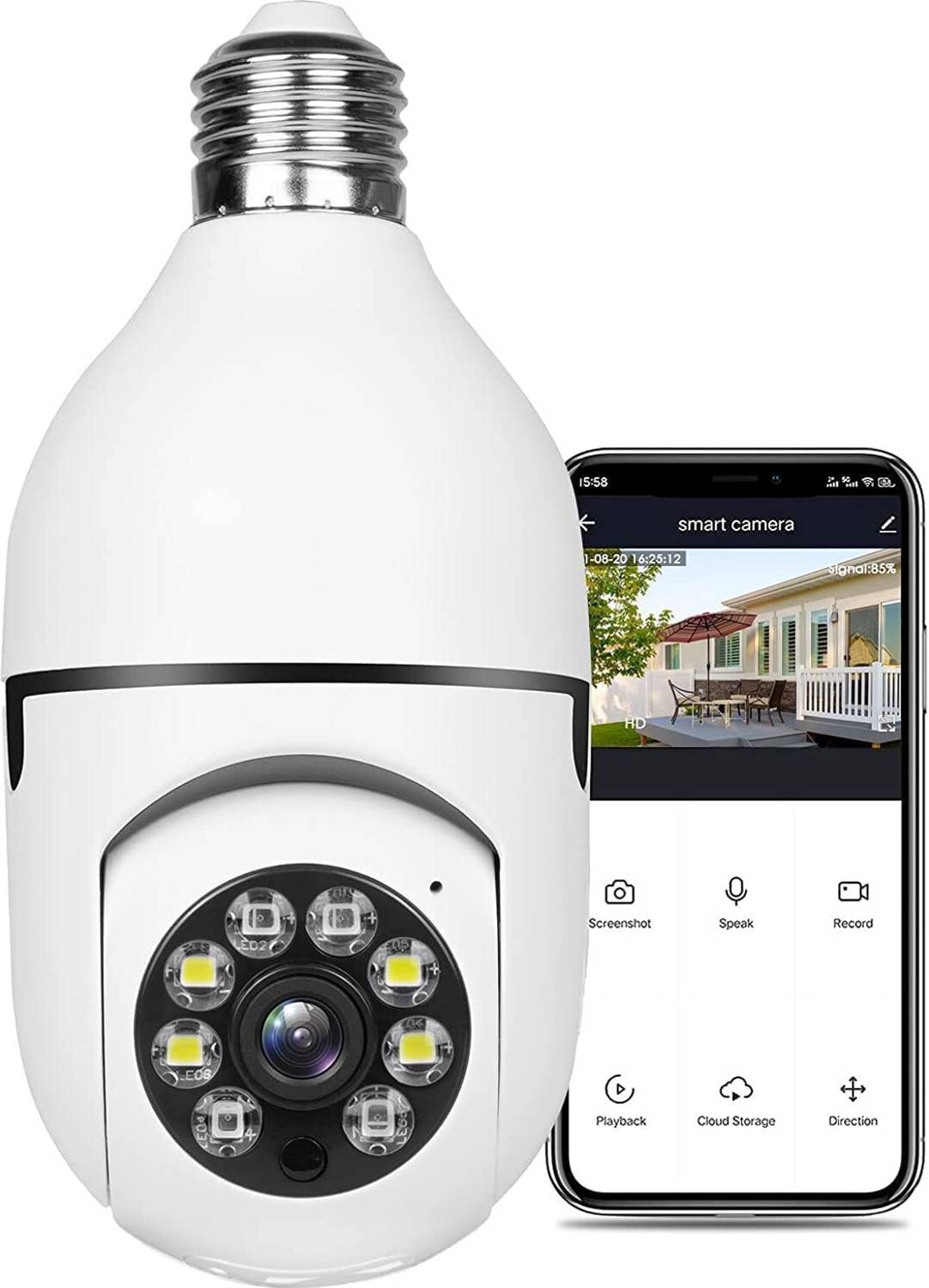 ISSU 1080p WiFi Wireless PTZ Camera 360° Live View TwoWay Audio N
