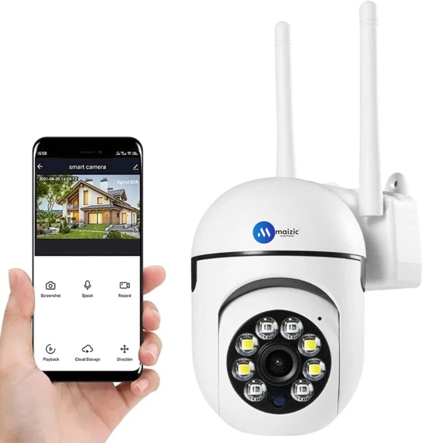 Image of Maizic Smarthome 3MP Fox PTZ WIFI Camera With Color Night Vision & Intelligent Alarm Security Camera