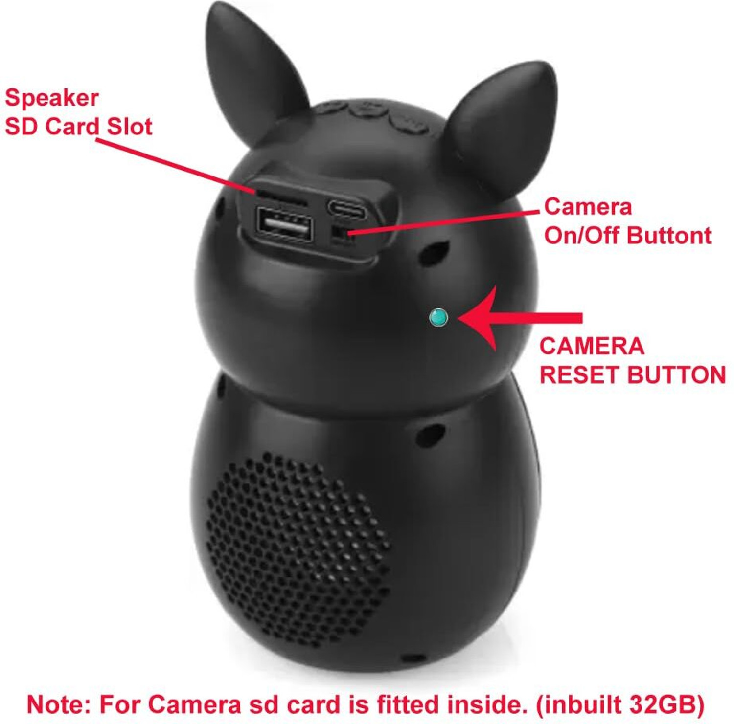 Image of GUPTAVISION 4k WiFi Camera Audio Video Recording Security Camera - Bluethooth Speaker Camera Spy Camera