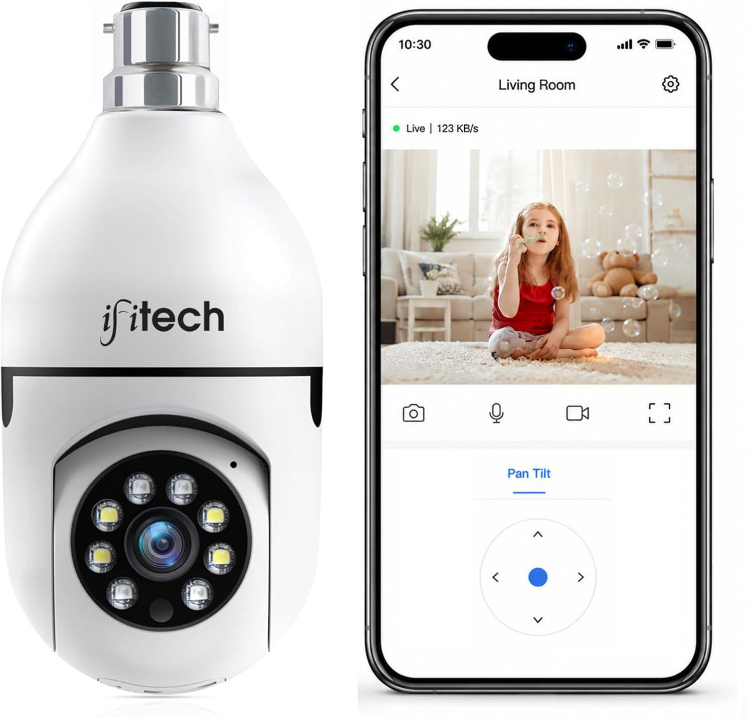 Image of IFITech FTY HD Smart Wi-Fi CCTV Camera | Bulb Camera Security Camera