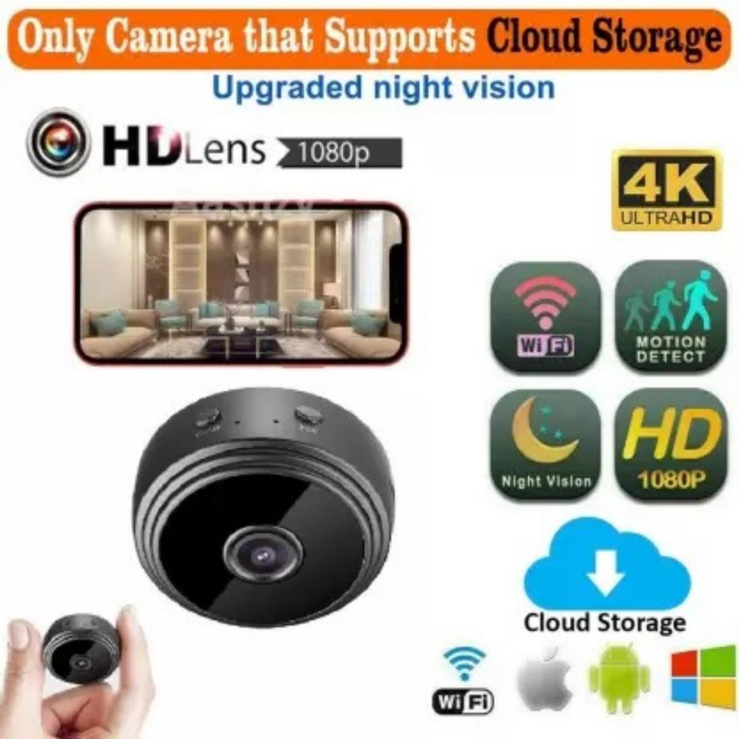 Image of SKY HUB A9 Mini Camera WiFi 1080P HD IP Camera Home Security Magnetic Wireless Camcorder Security Camera