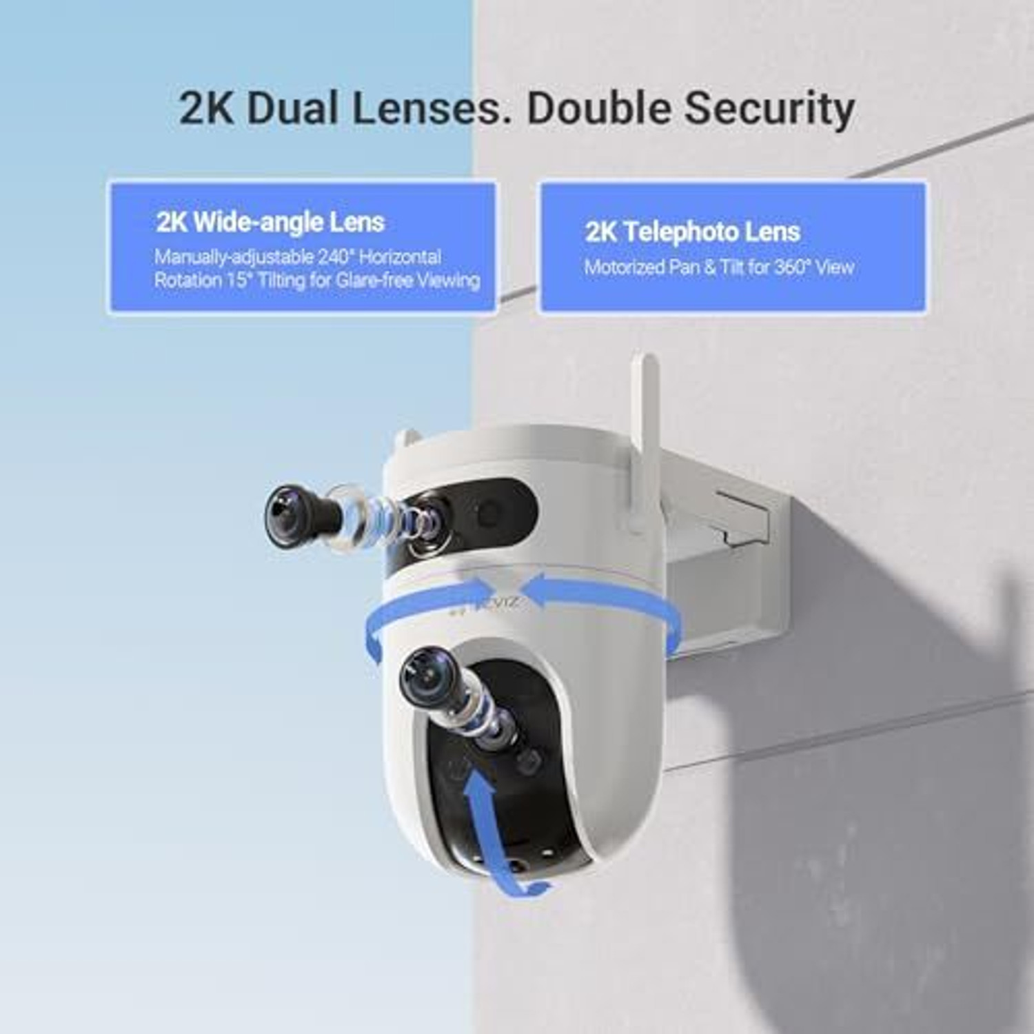 Image of EZVIZ  H9C Dual-Lens 4k(5Mp+5Mp) Pan&Tilt Wi-Fi Camera|Two-Way Talk|Ai-Powered Human Security Camera