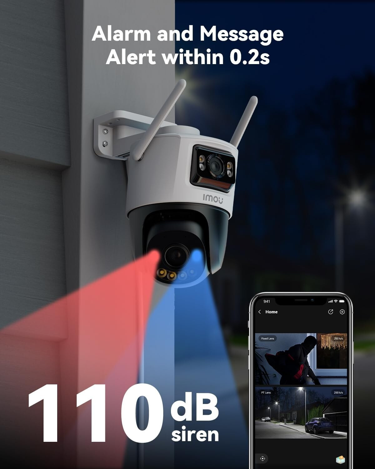 Image of IMOU Imou 10MP (5MP+5MP) Dual Lens Pan Tilt WiFi CCTV Camera AI Night Vision Security Camera