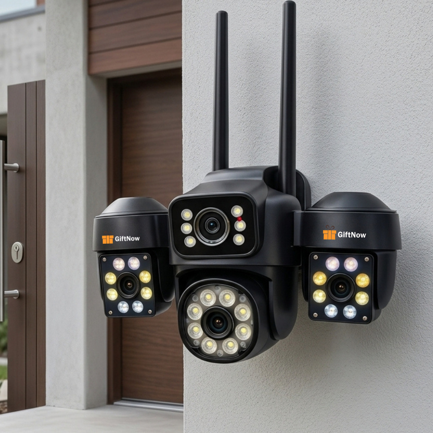 Image of GiftNow 12+8+8 NexusEye WiFi Triple Lens PTZ Camera Auto Tracking CCTV Security Camera