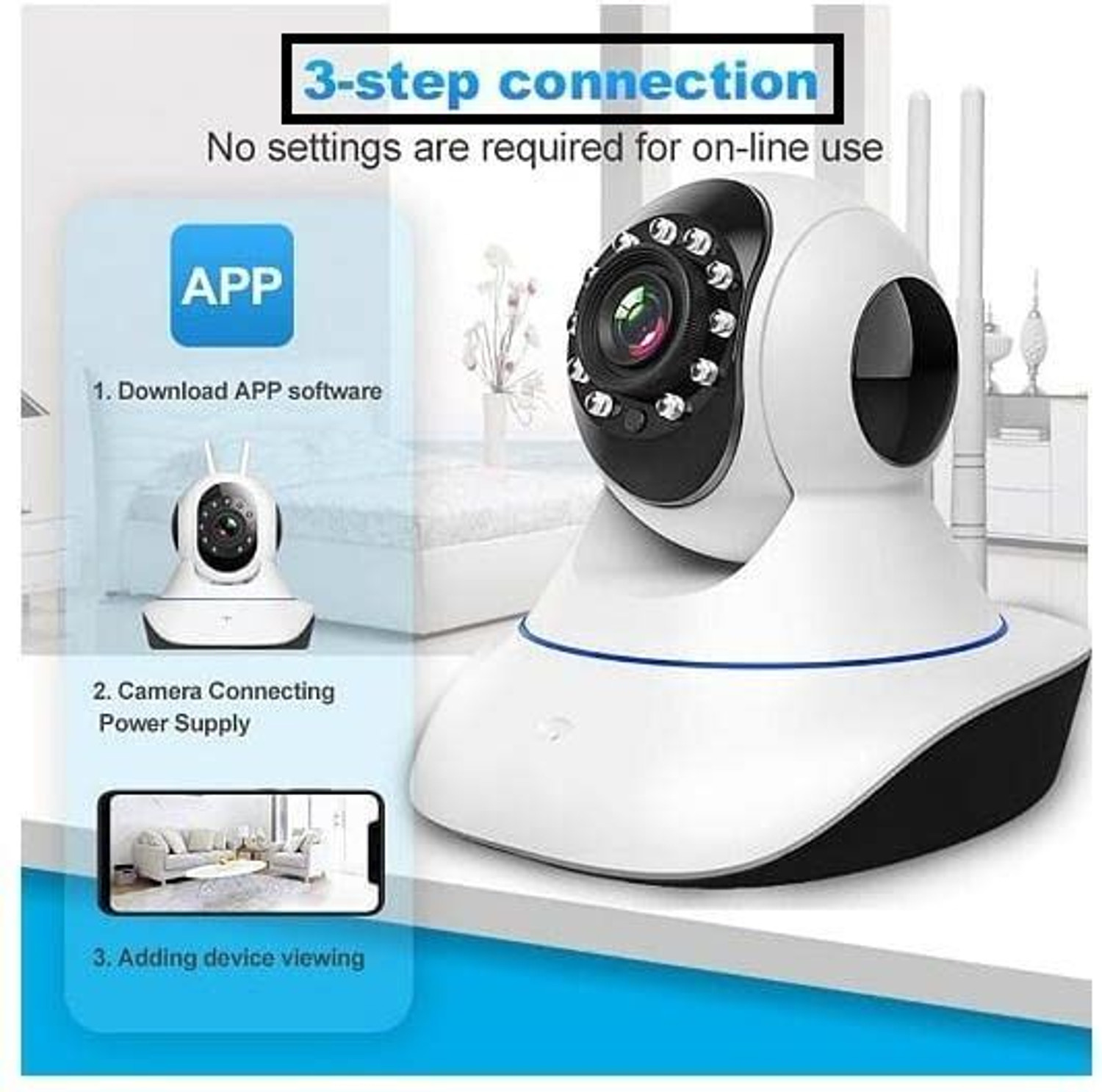 Image of snrions IP CCTV Surveillance Camera 720P Wireless HD IP Wifi CCTV Indoor outdoor cam Security Camera (128 GB, 1 Channel)