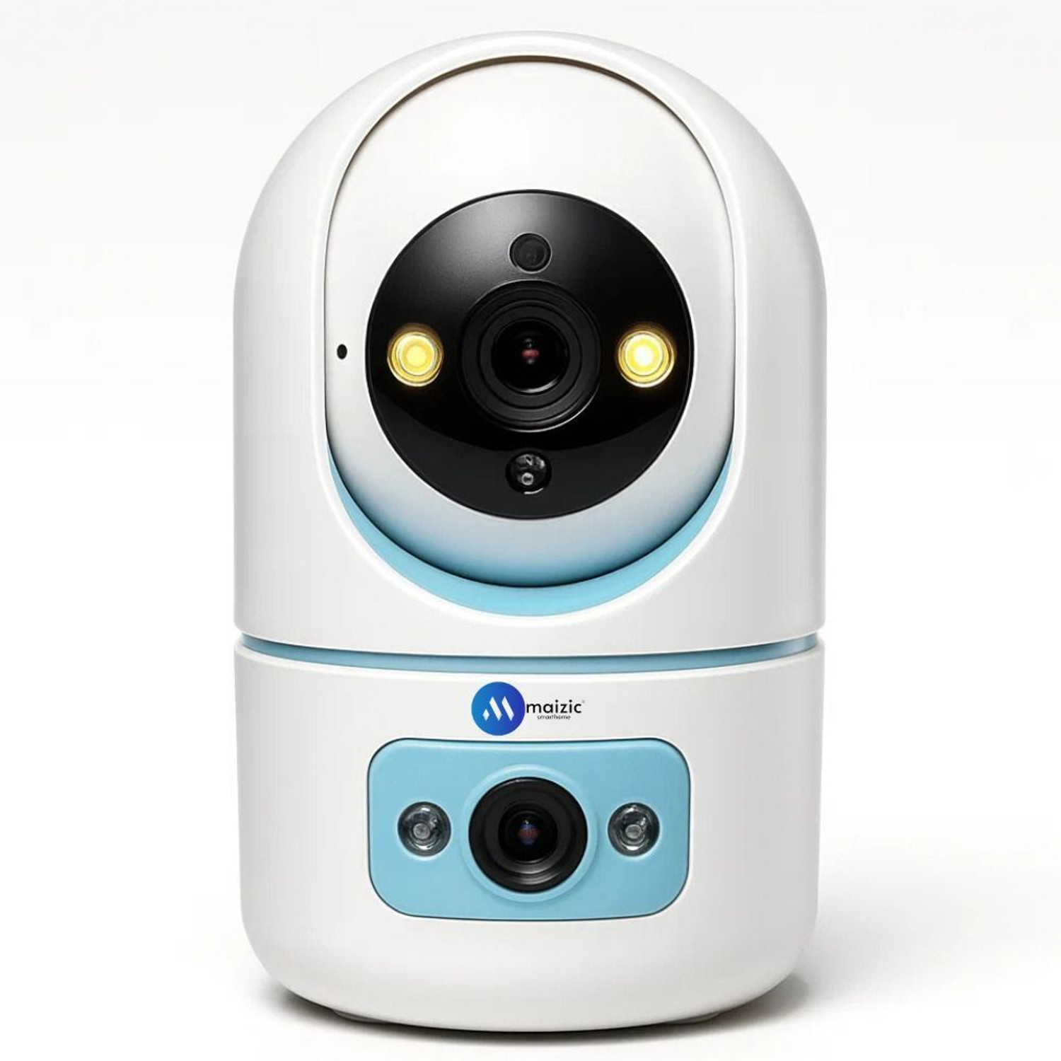 Image of Maizic Smarthome Pikacam 4MP Dual Lens Indoor WiFi PTZ Camera, Color Night Vision, Two-Way Audio Security Camera