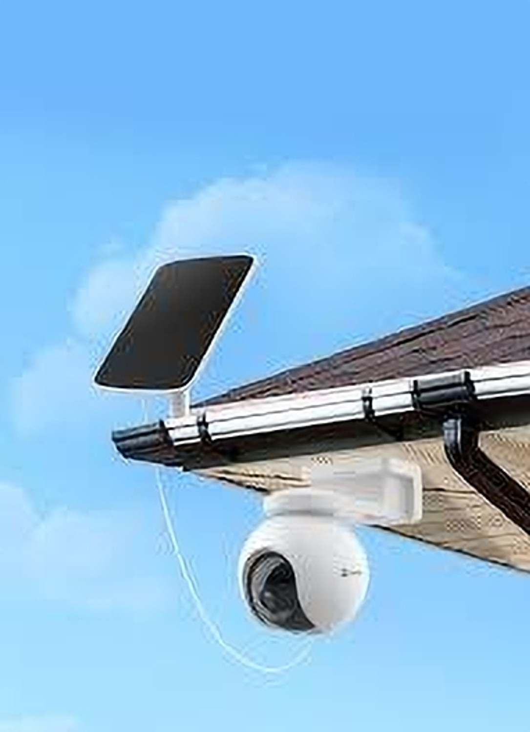 Image of EZVIZ Solar Panel-E Power Supply for Wireless Compatible with EZVIZ B8 /HB8 Security Camera
