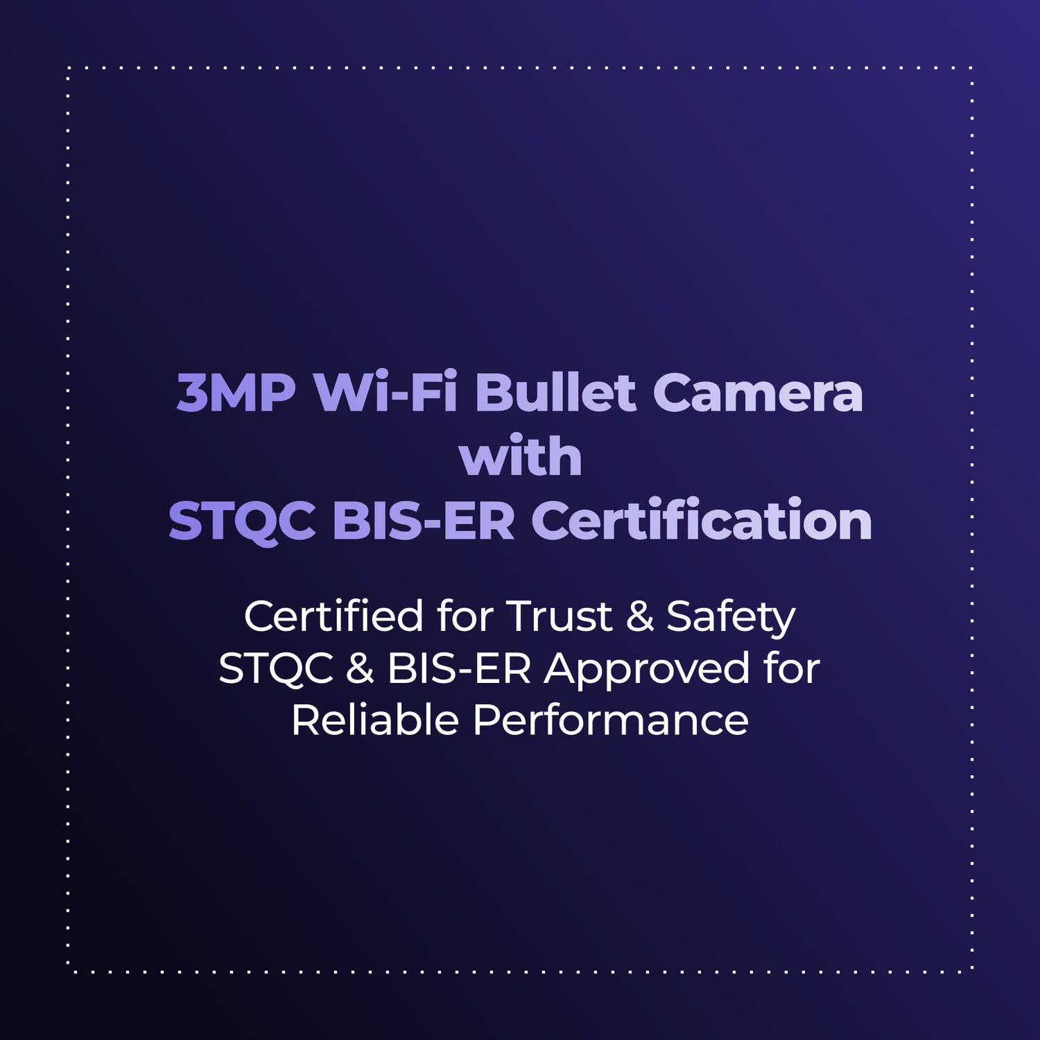 Image of Trueview 3MP STQC & BIS WiFi Bullet Camera All Time Color Night Vision Security Camera