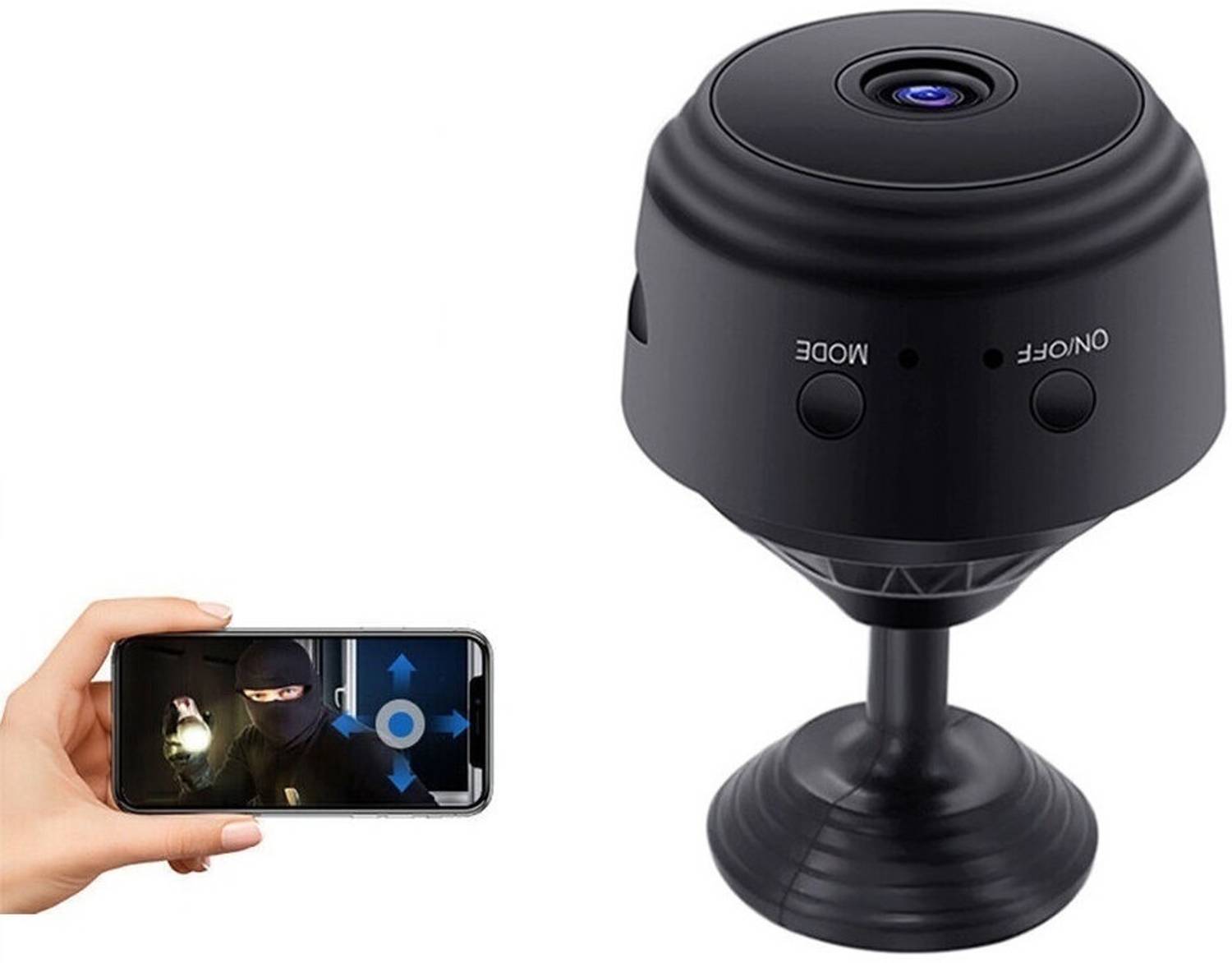 Bzrqx Wifi Wireless CCTV Hidden Camera Live View 1080p Built-in Battery Night Vision Security Camera