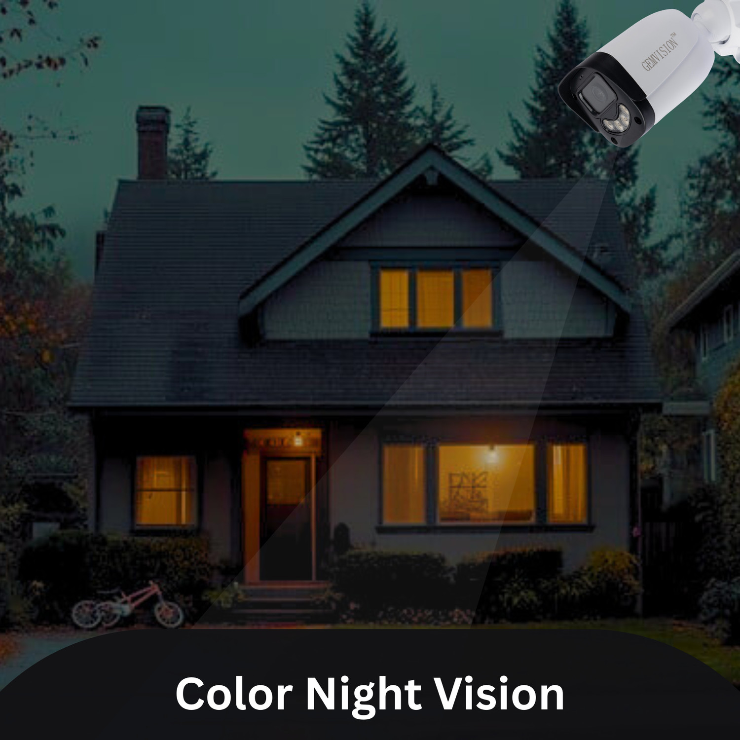 Image of CP PLUS 4 Channel 3MP Color Night Vision CCTV Camera System with Audio 1 Bullet 1 Dome Security Camera