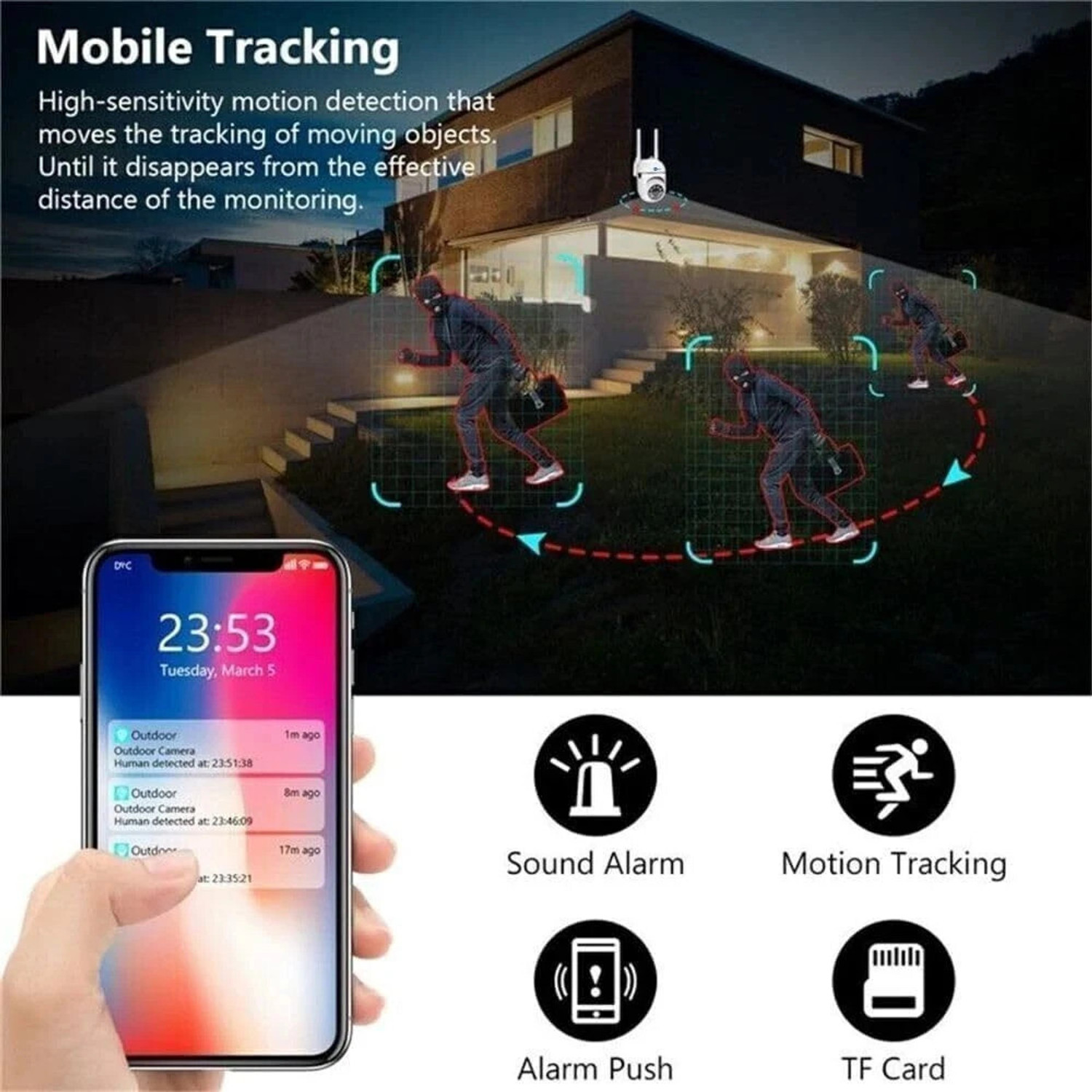 Image of Maizic Smarthome 3MP Fox PTZ WIFI Camera With Color Night Vision & Intelligent Alarm Security Camera