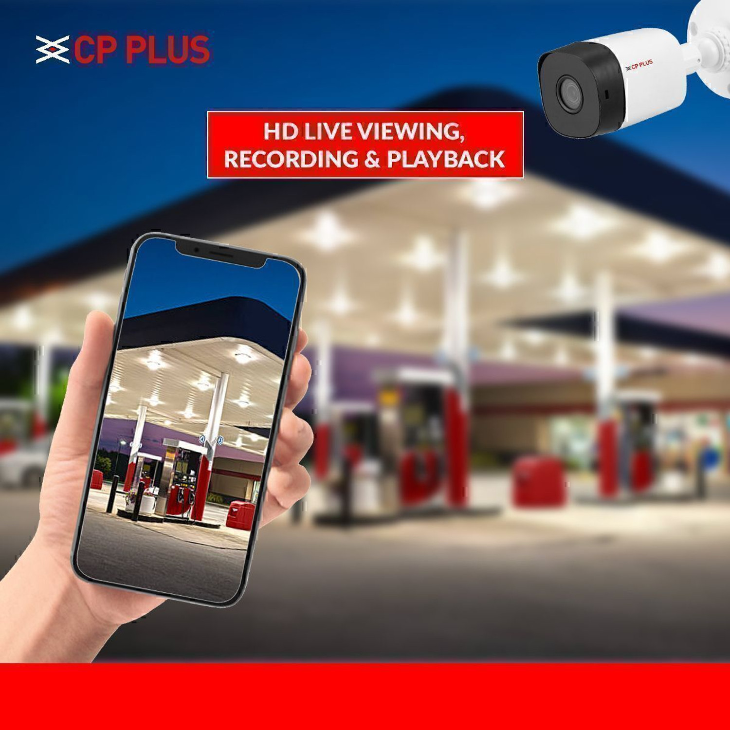 Image of CP PLUS CP-UCK-TD31H3-B1 with 1 Dome & 3 Bullet Camera, DVR, 70 Mtr. Cable 1TB Hard Disk Security Camera