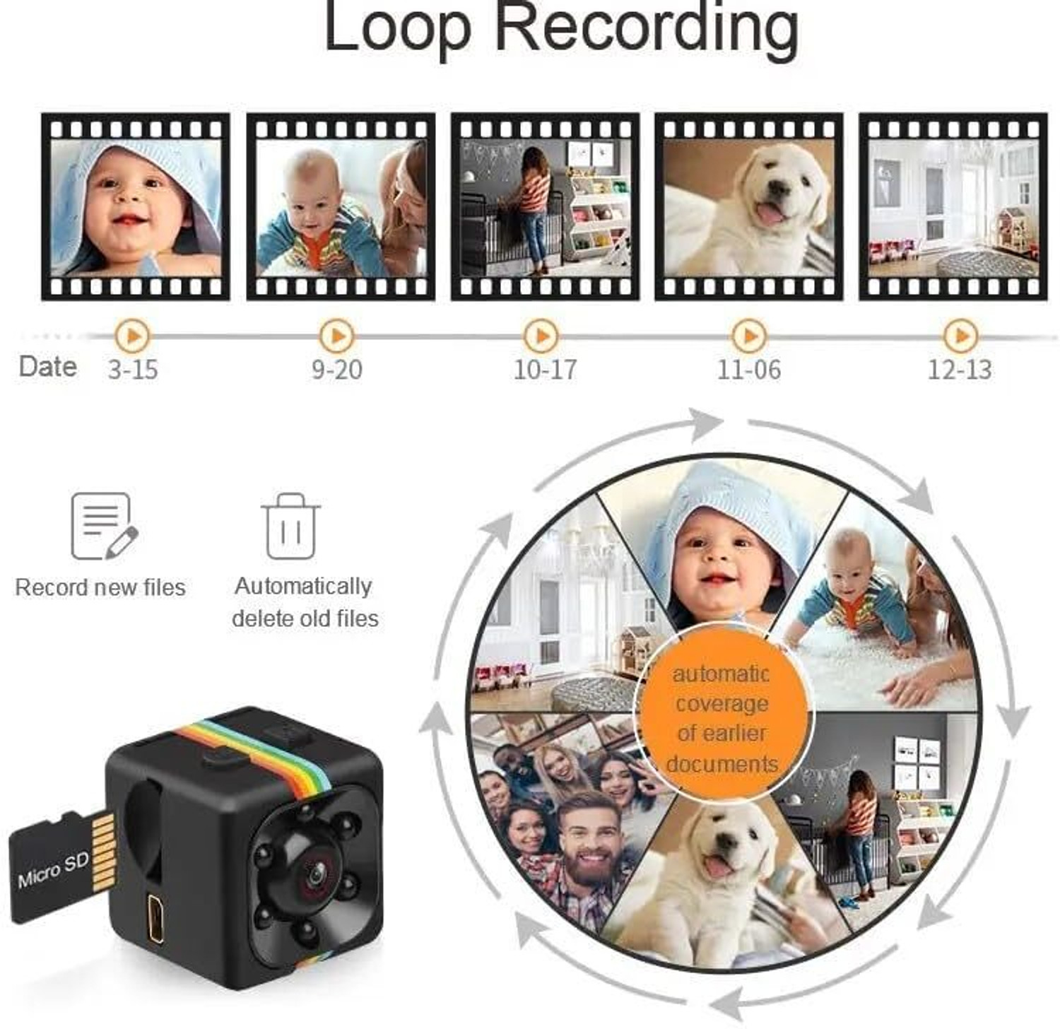 Image of Tazomi 1080P Mini Spy Camera with Low Light Vision Mini Portable Security Camera,Hidden Spy Camera