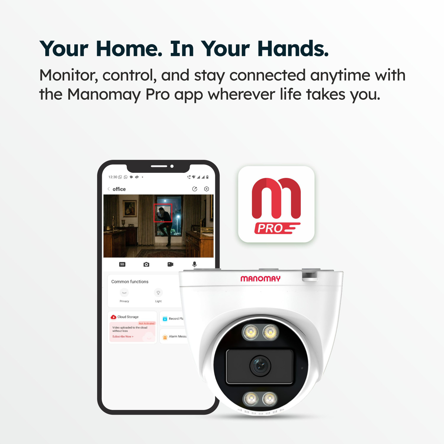 Image of Manomay STQC 3MP WiFi CCTV Dome Camera | Night Vision | 2-Way Audio | Smart Security Camera