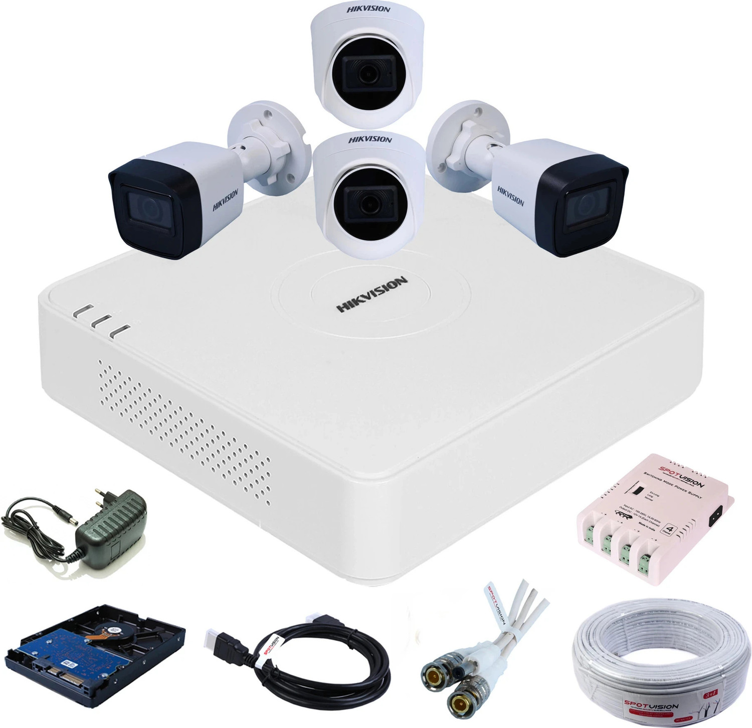 Image of HIKVISION 4 Channel HD DVR 1080P,Outdoor & Indoor Camera 1080P Security Camera