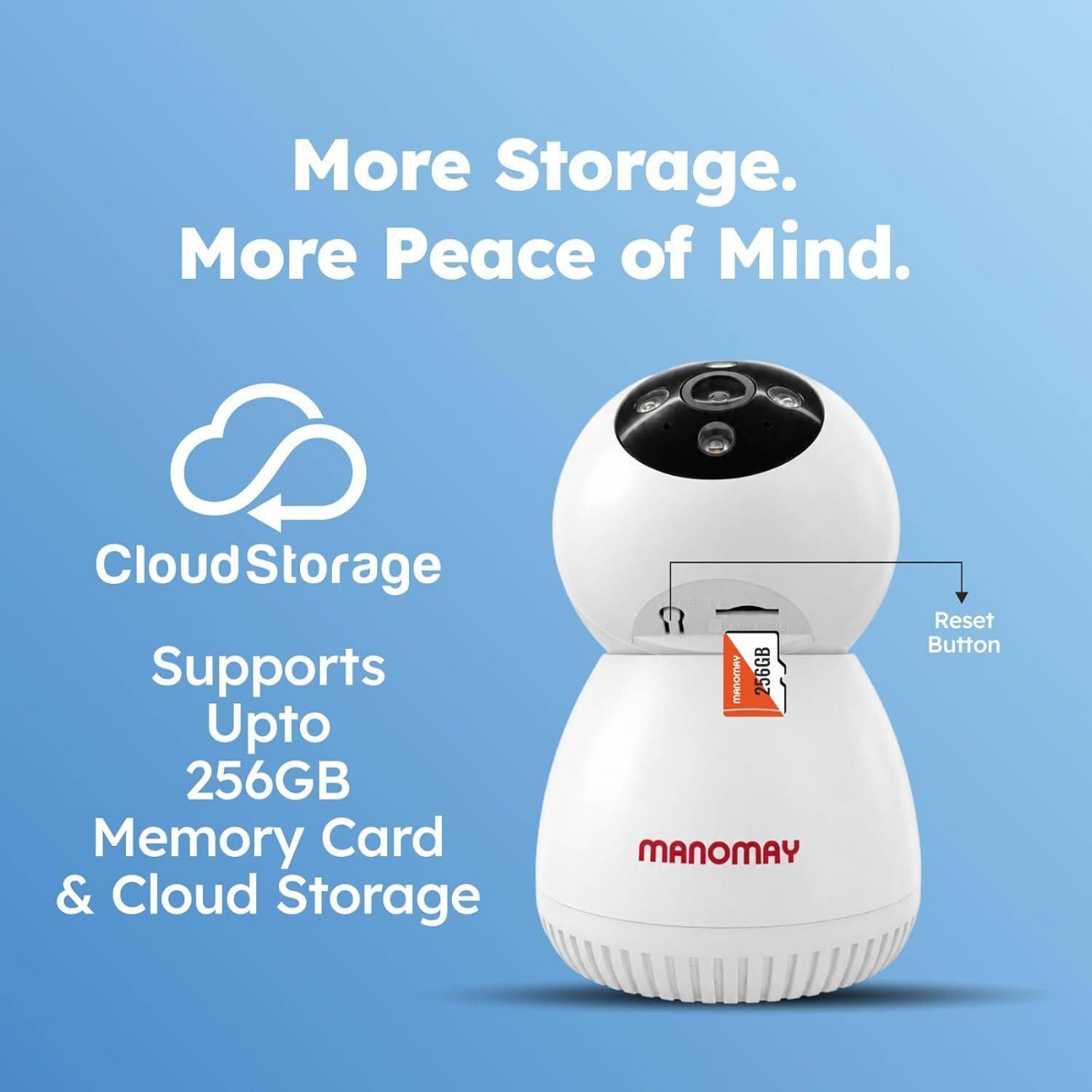 Manomay 3MP WiFi Wireless Pan-Tilt CCTV Camera - Image 3