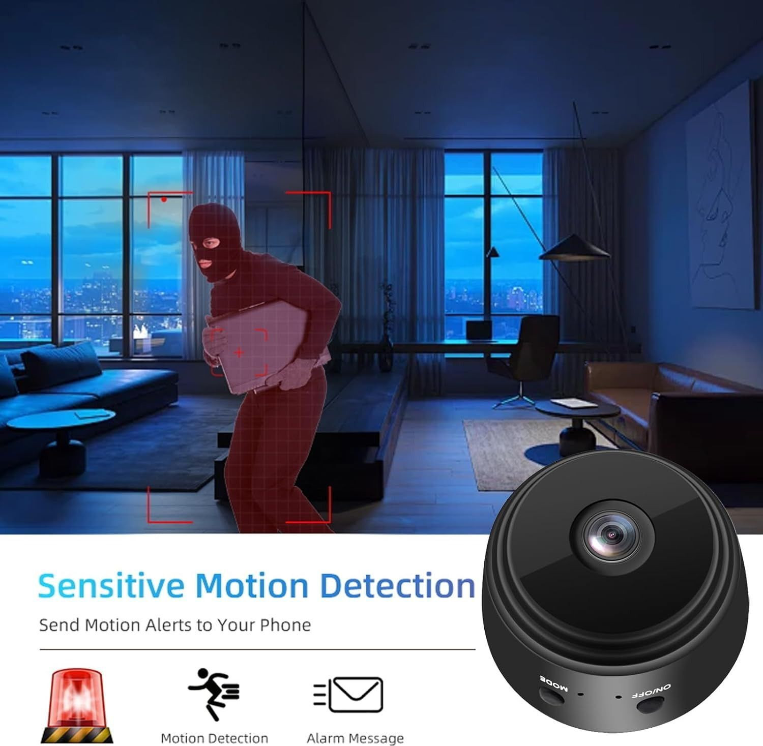 Image of TiMUR Wi-Fi spy cctv small size camera live sport action Security Camera