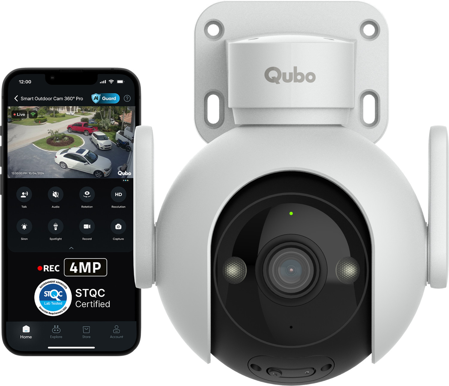 Image of Qubo SmartOutdoor Cam 360 ˚(4MP) Security Camera