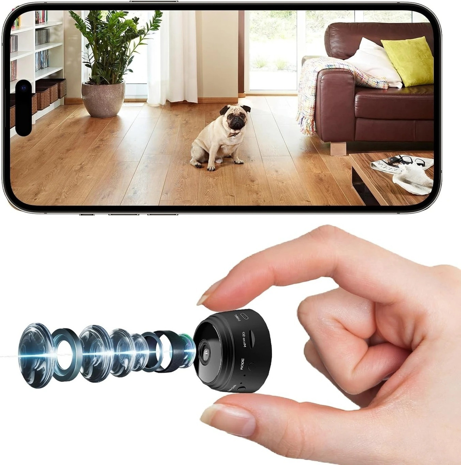 Image of DENVY 1. Denvy Mini WiFi Security Camera | HD 1080p | Night Vision Security Camera