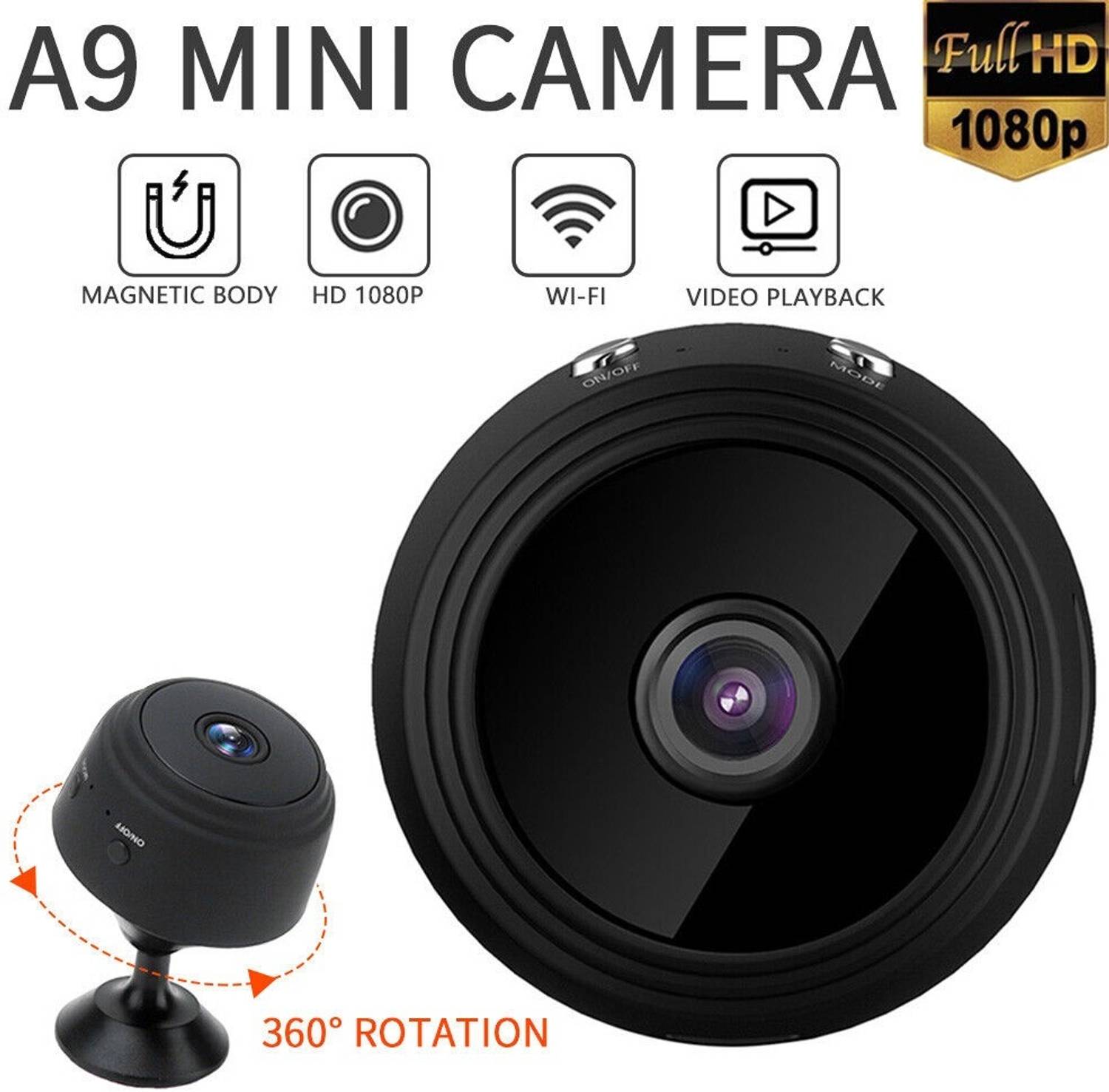 AVOIHS Hidden Spy Camera Wireless WIFI 1080P Full HD Night Vision long Battery Backup Security Camera