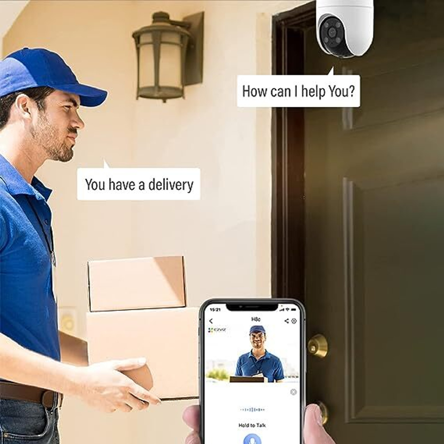 Image of EZVIZ  H8c 4MP Wi-Fi Outdoor PanTilt ,Color Night Vision|Two-Way Talk|Weatherproof Security Camera