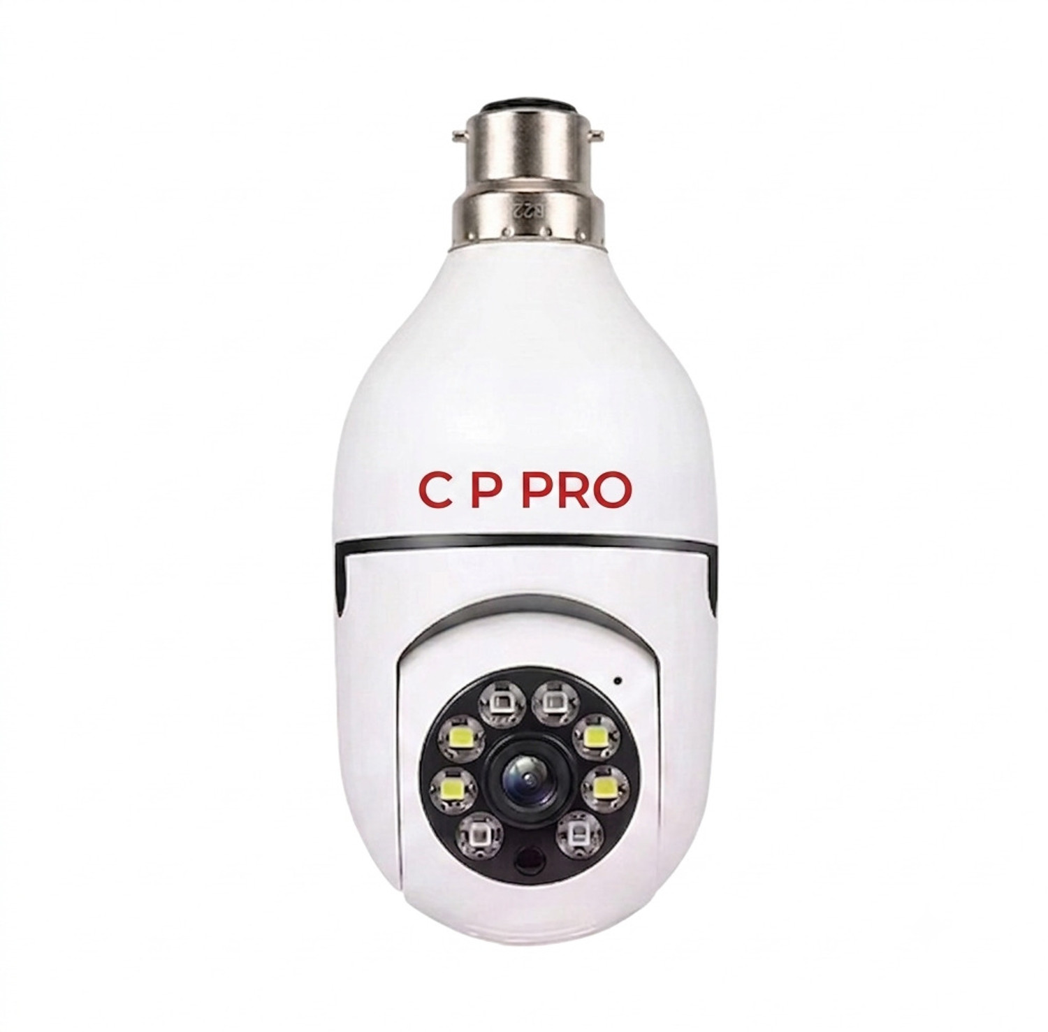 Image of CP PRO Full HD Wi-Fi Bulb CCTV Camera | 360 Degree PTZ Wireless Smart IP Home Security Camera (128 GB, 1 Channel)