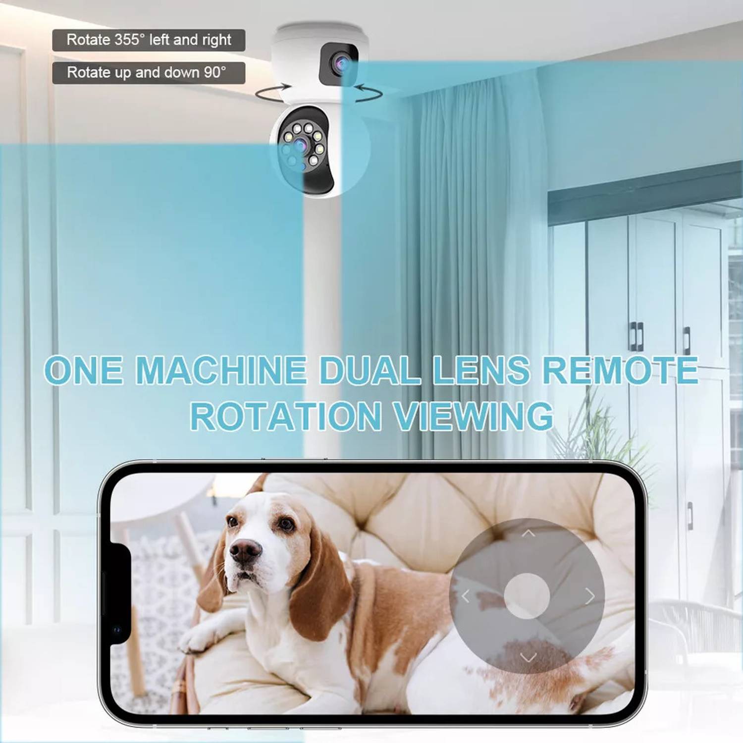 OSQD 5+5MP WiFi FHD Dual Lens CCTV Camera - Image 3