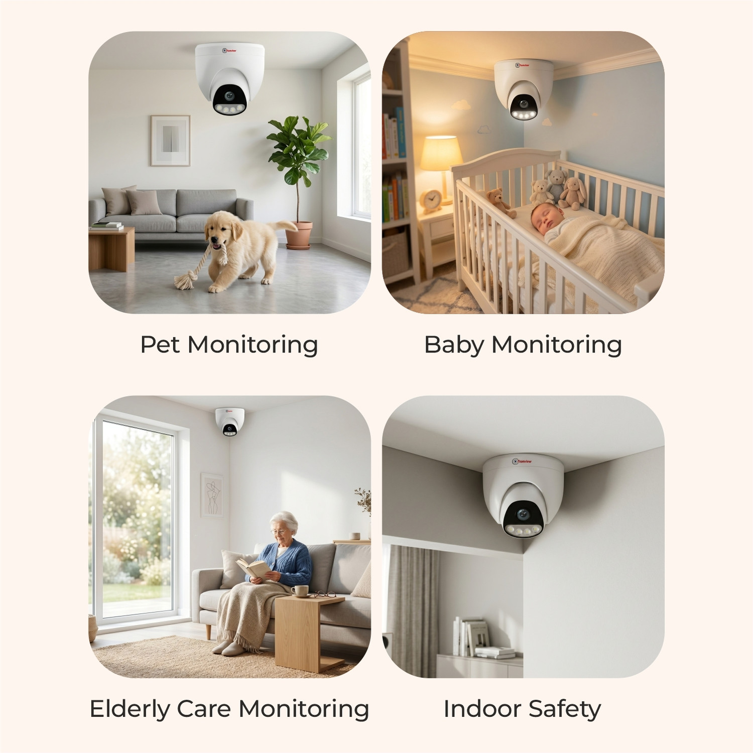 Image of Trueview 3MP STQC BIS WiFi Dome (Pack of 2) All Time Color Night Vision Security Camera
