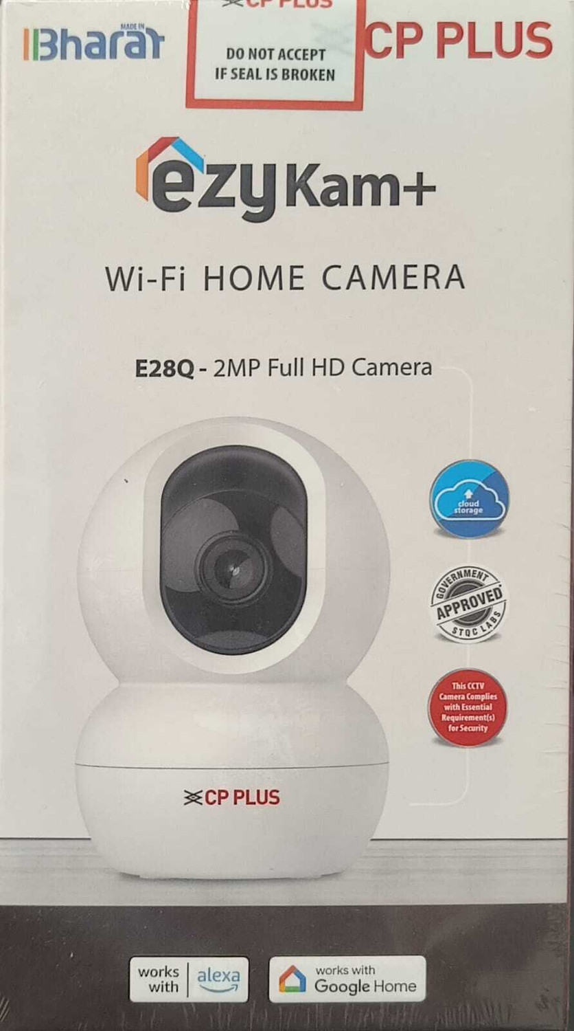 Image of CP PLUS CP-E28Q Full HD Wi-Fi PT Camera with 360 degree View, 2-Way Talk & Night Vision Security Camera
