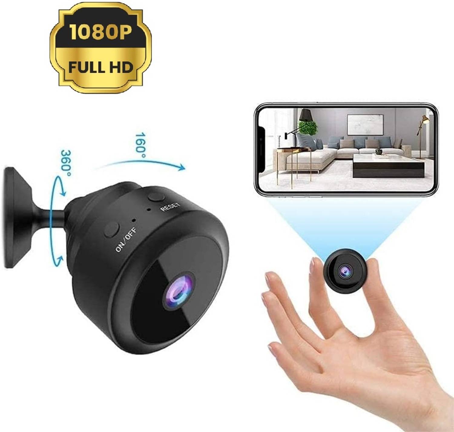 AVOIHS Mini Spy Camera WiFi Hidden Wireless HD 1080P Indoor/Outdoor long time recording Security Camera