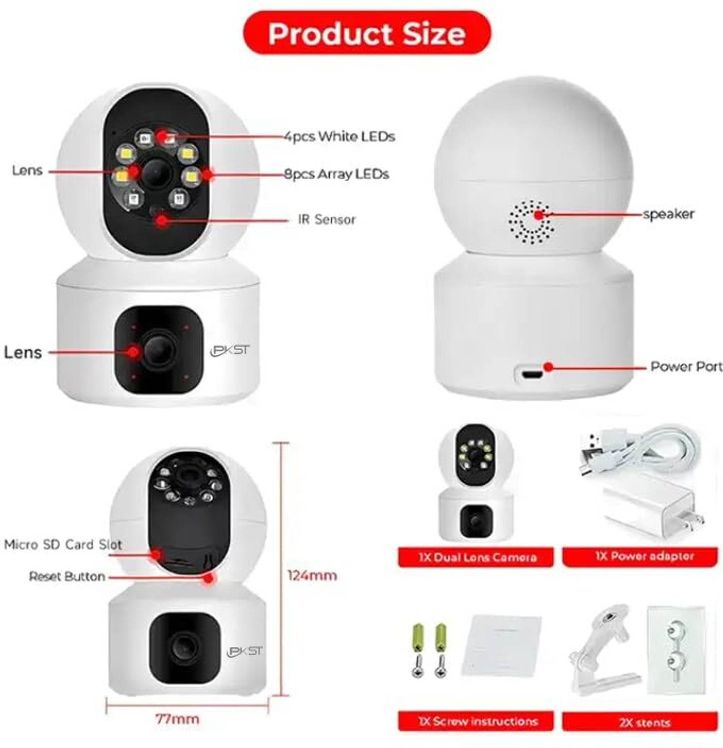 Image of favone dual lens 1080P H.264 IP Camera v380 Pro Wireless WiFi Waterproof Outdoor Security Camera