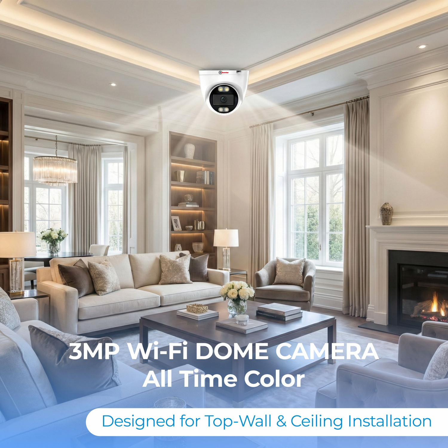 Image of Trueview 3MP STQC & BIS WiFi Dome Camera All Time Color Night Vision Security Camera