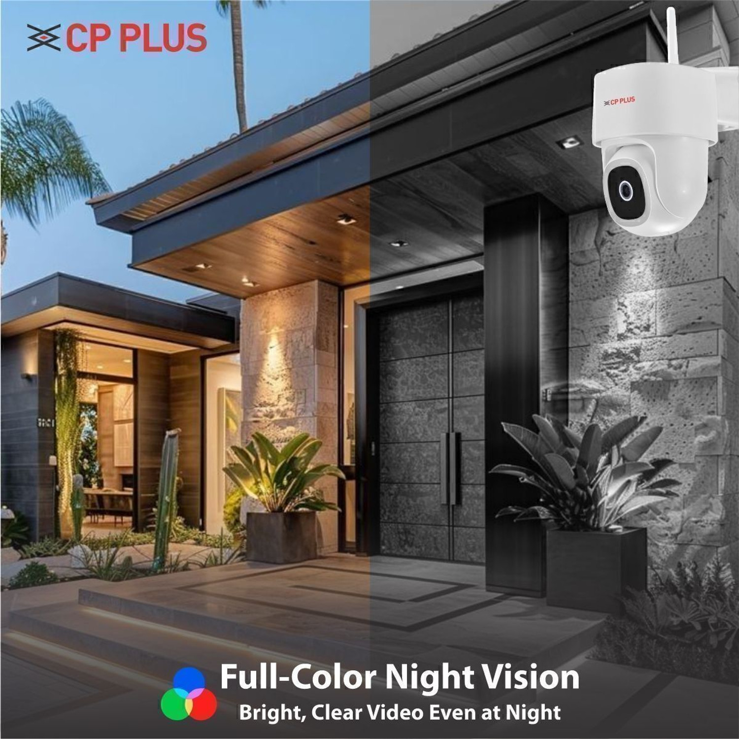 Image of CP PLUS CP-Z45Q 4MP Wi-Fi Pan Tilt Camera with Full Color Night Vision & Motion Alerts Security Camera