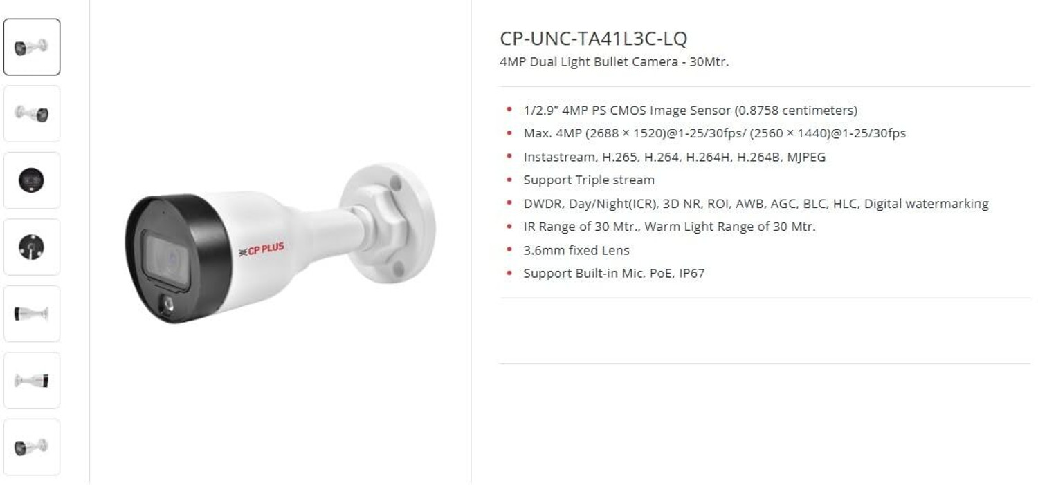 Image of CP PLUS CP-UNC-TA41L3C-LQ Security Camera