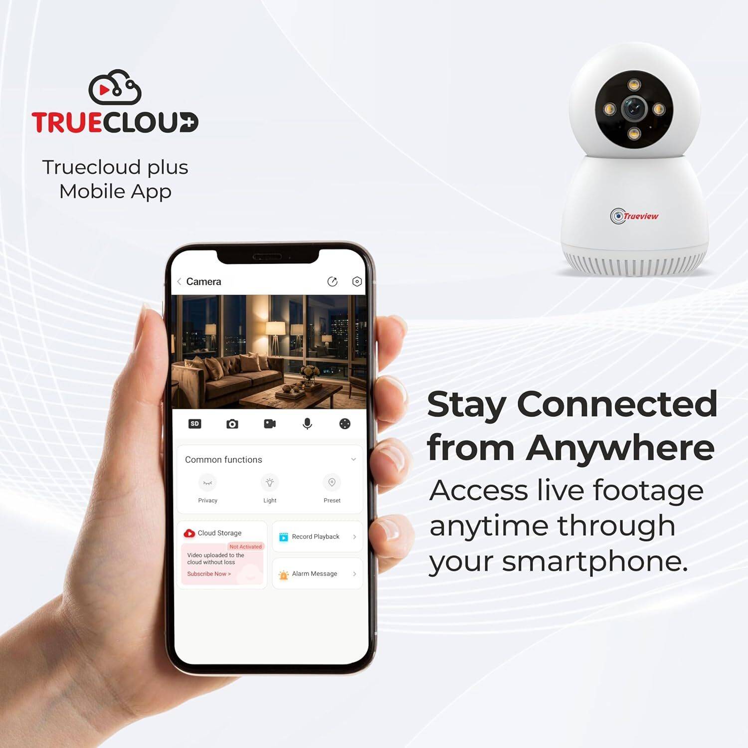 Trueview 3MP STQC WiFi Pan Tilt Security Camera - Image 4