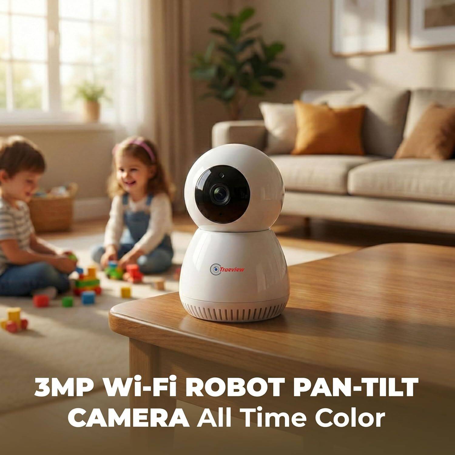 Trueview 3MP STQC WiFi Pan Tilt Security Camera - Image 2