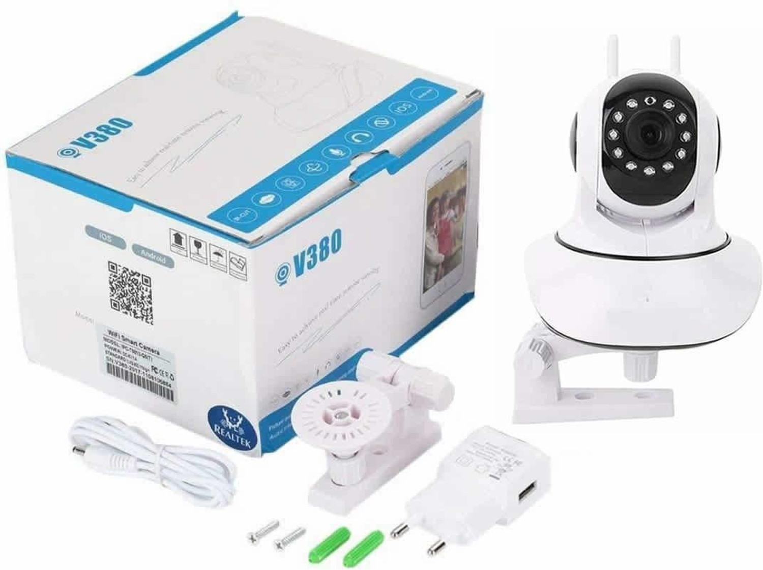 Image of snrions IP CCTV Surveillance Camera 720P Wireless HD IP Wifi CCTV Indoor outdoor cam Security Camera (128 GB, 1 Channel)