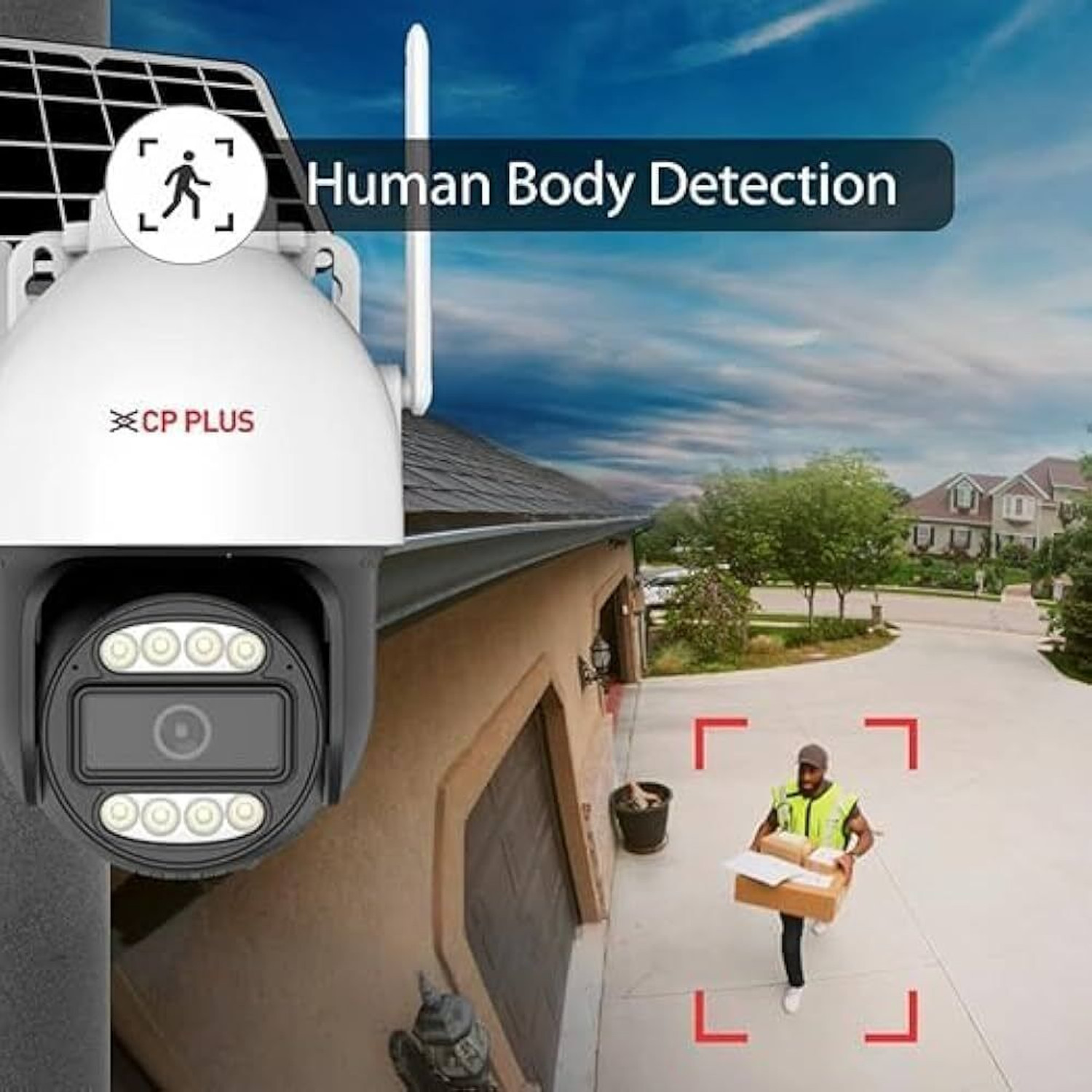 Image of CP PLUS EZ-S31 3MP FULL COLOUR PT WI-FI OUTDOOR CCTV CAM WITH TWO WAY AUDIO Security Camera