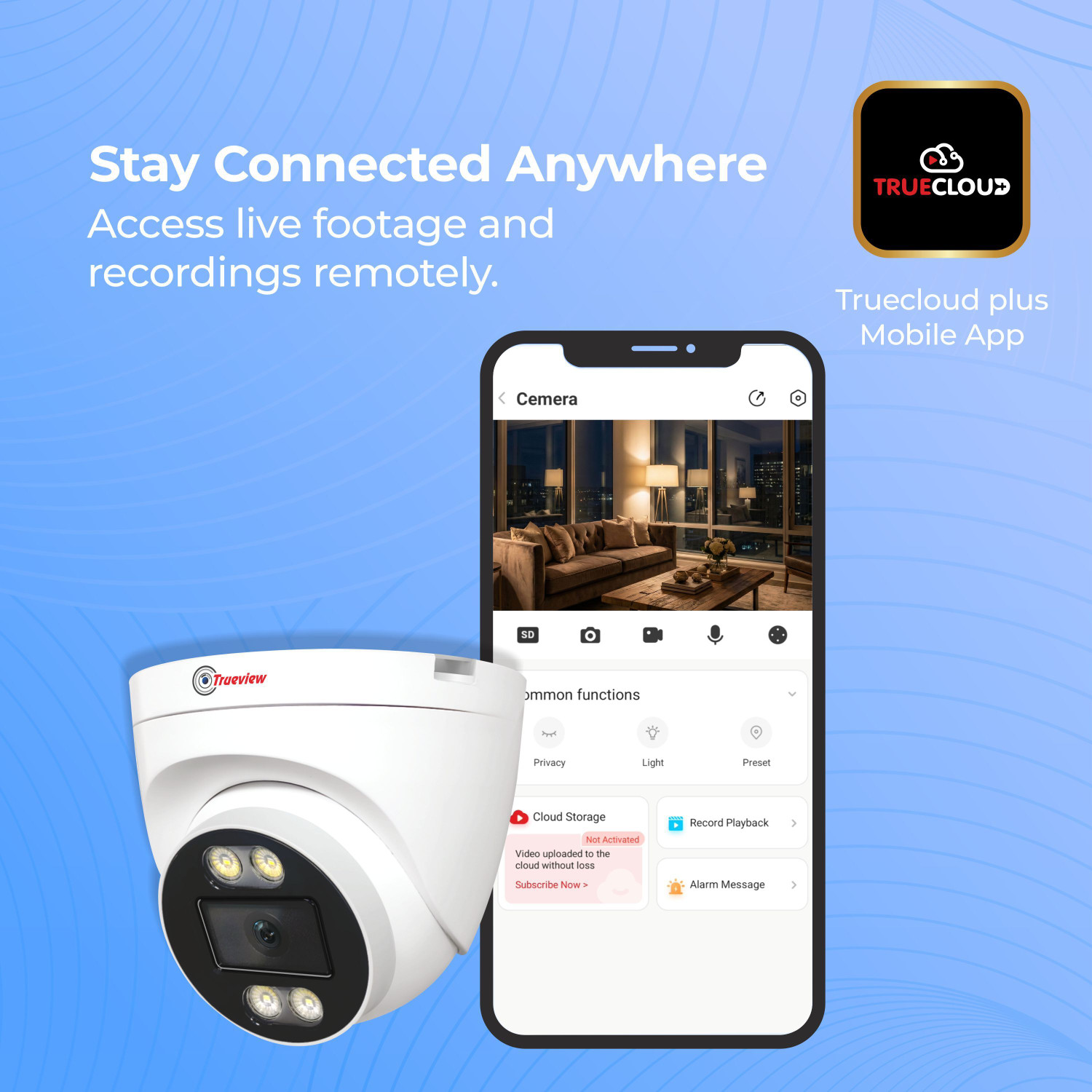 Image of Trueview 3MP STQC & BIS WiFi Dome Camera All Time Color Night Vision Security Camera