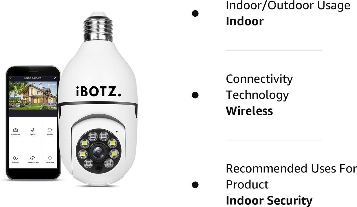 Image of ibotz Bulb Camera Security Camera