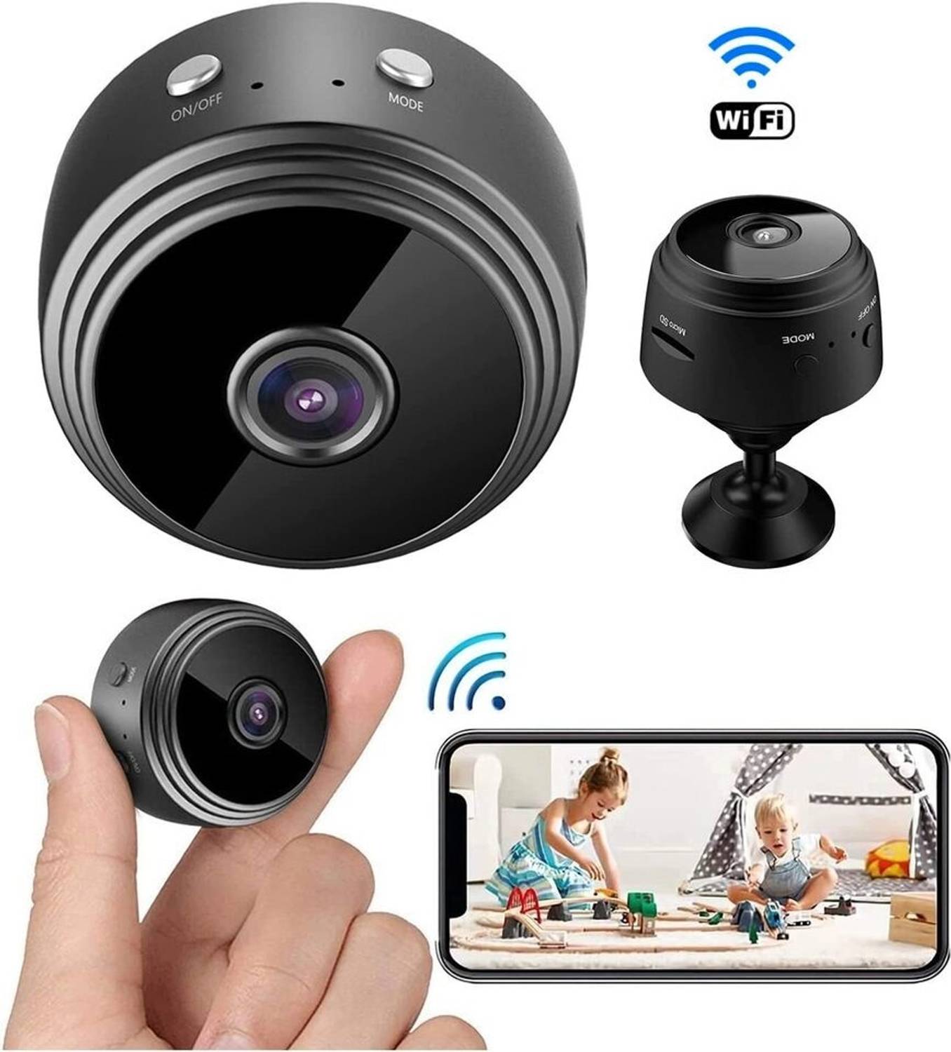 AVOIHS Spy WiFi Hidden 1080p HD Audio Video Recording Night Vision long Battery Backup Security Camera