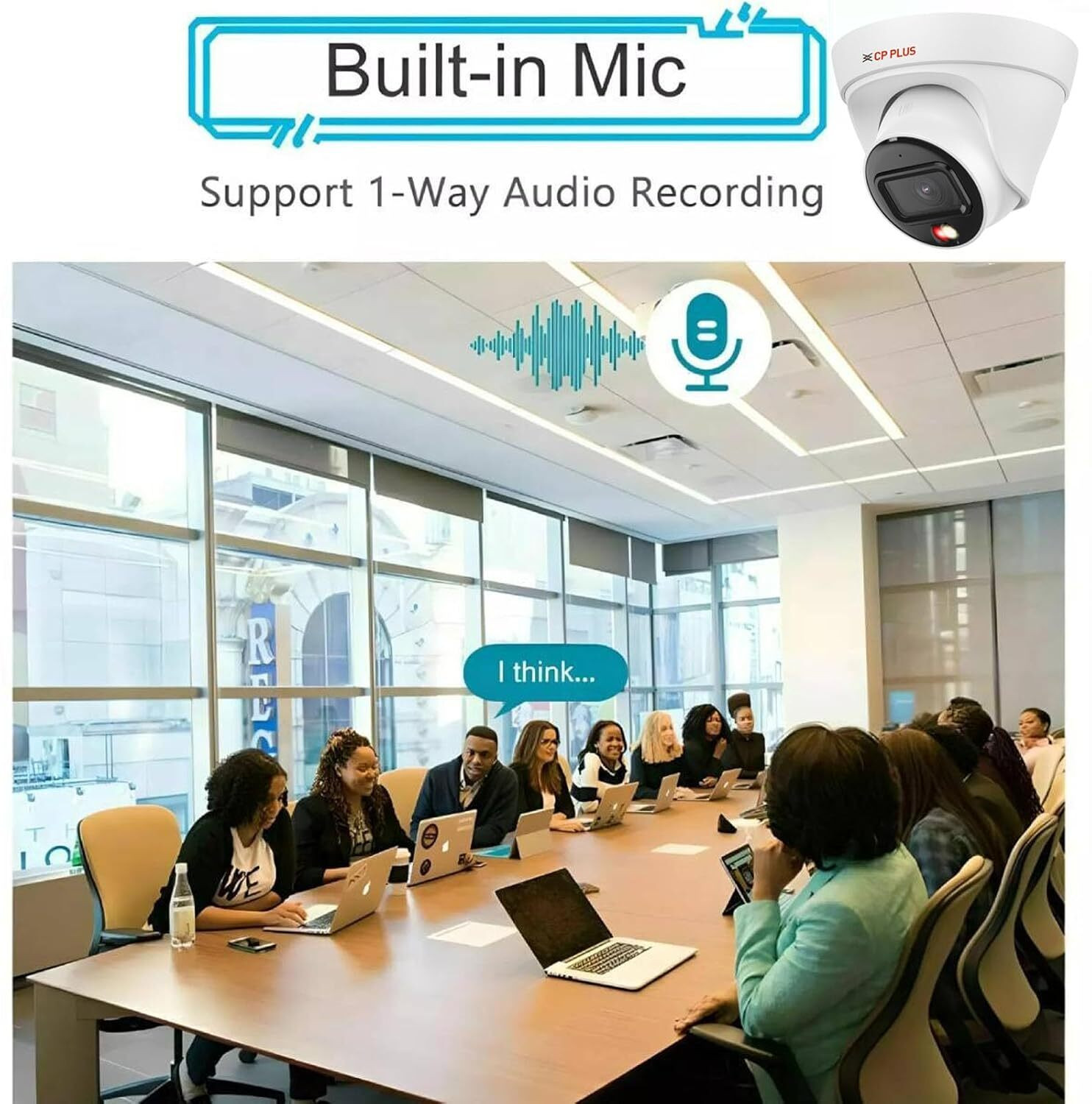 Image of CP PLUS 4MP IP Indoor Dome Camera|Built-in Mic| Night Vision|Compatible with NVR only Security Camera