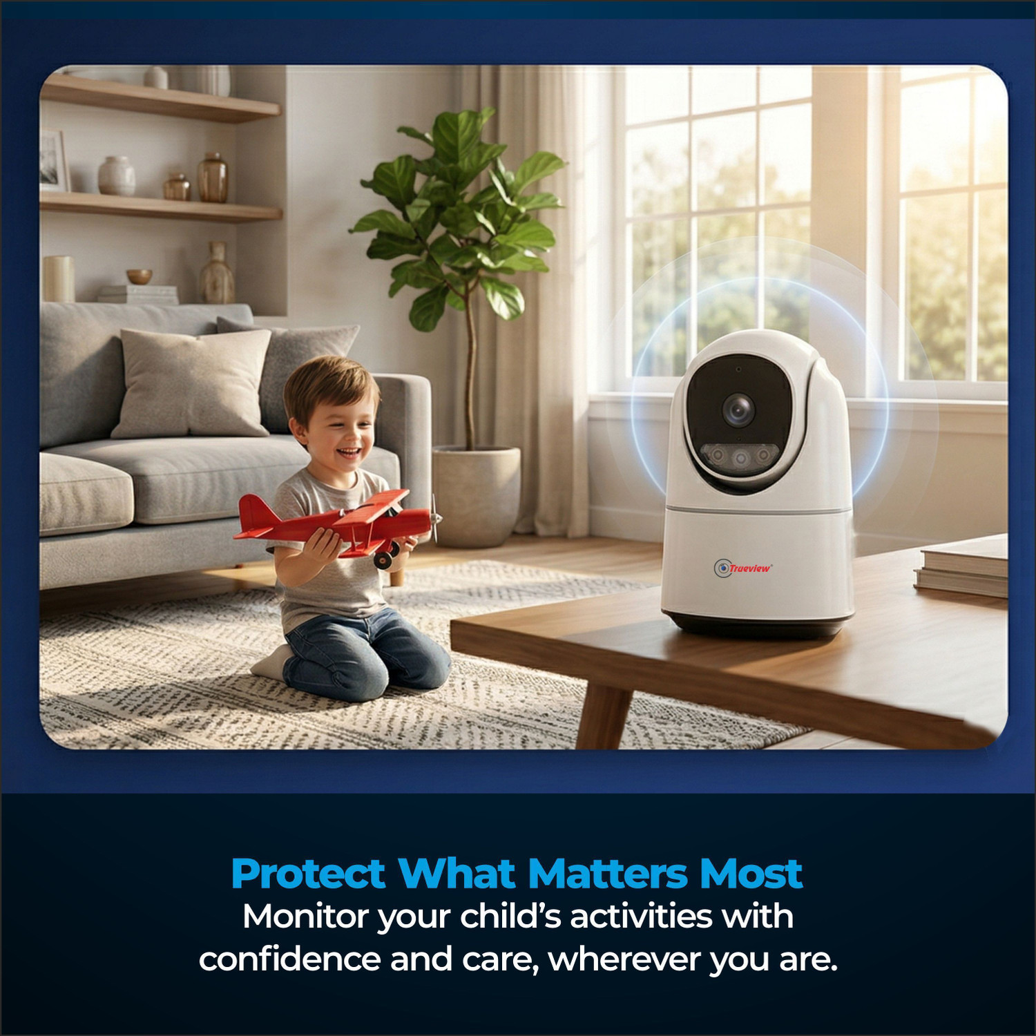 Image of Trueview 3MP STQC WiFi Pan Tilt CCTV Camera | AI Tracking | Night Vision Security Camera