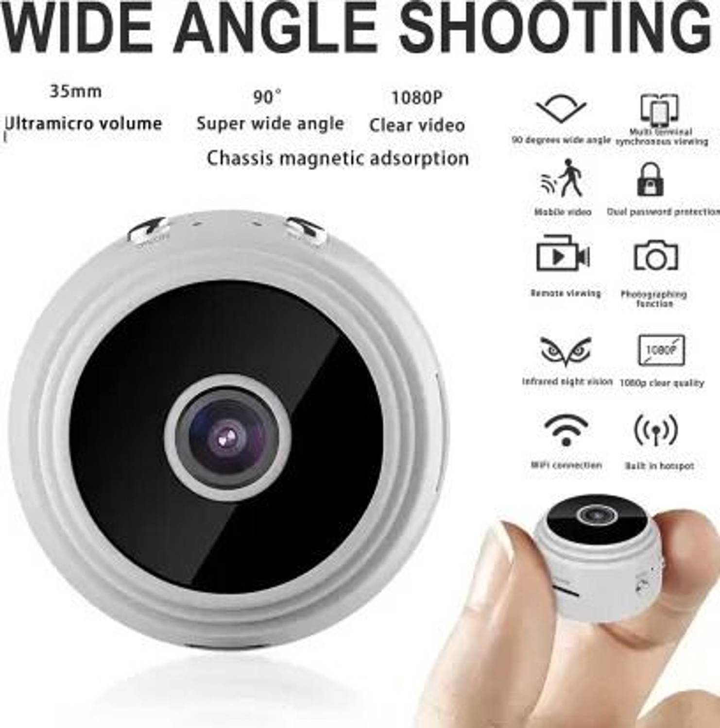 PERAMISYM Spy Magnet 1080P HD WiFi Security Camera - Image 2
