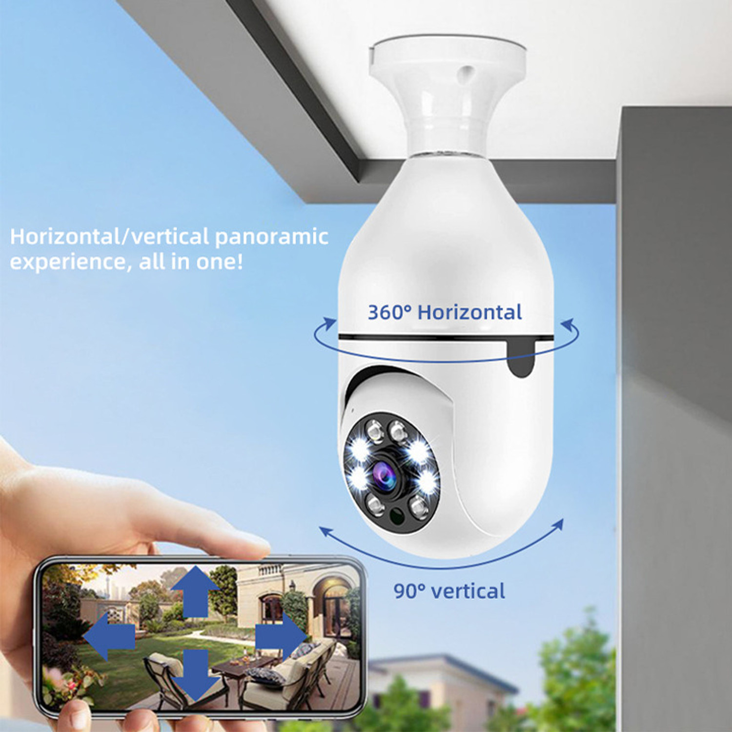 Image of VisionCam 5MP PTZ 360 CCTV Camera with AI Human Detection Night Vision Security Camera