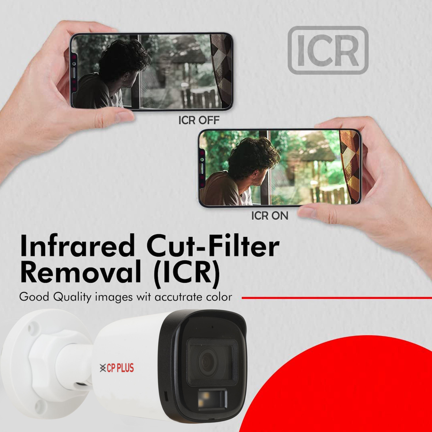 Image of CP PLUS 4 Channel HD DVR 1080P,Color Nightvision With Audio IP67 2.4MP Outdoor Security Camera