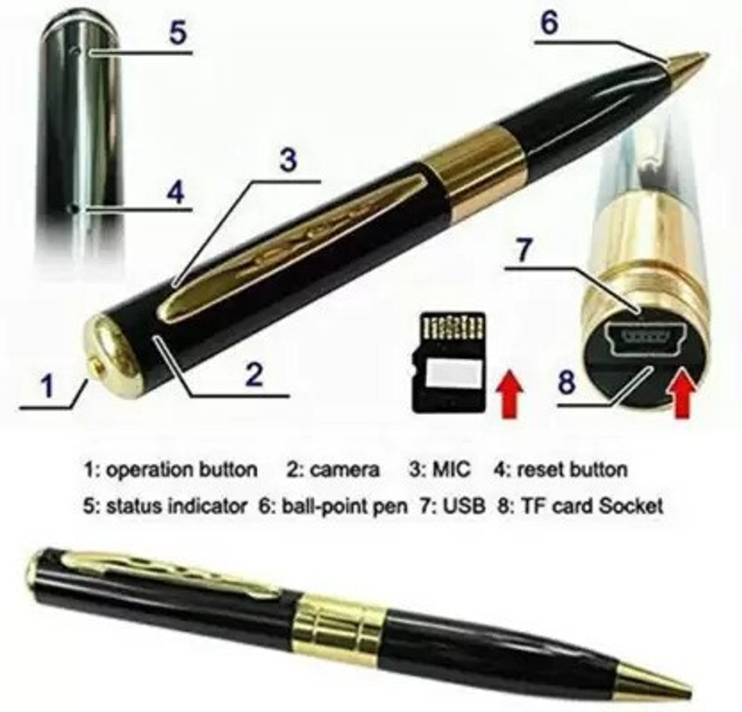 Image of SKY HUB PJX35 Spy Pen Camera Full HD Hidden Quality Home Security Recording,Transfer Spy Camera